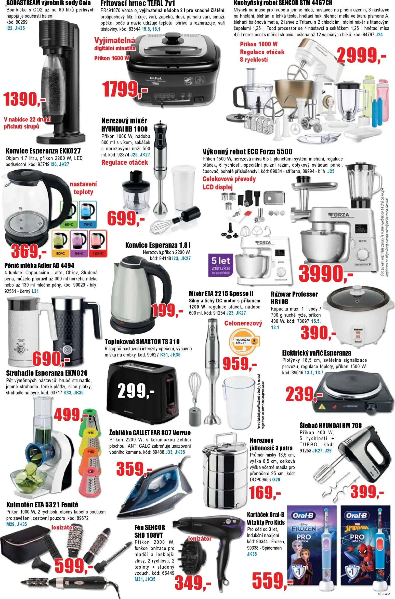 Eva supermarket leták od 21.01.2026 | Strana: 5 | Produkty: Kabel, Sodastream, Miska, Lahve