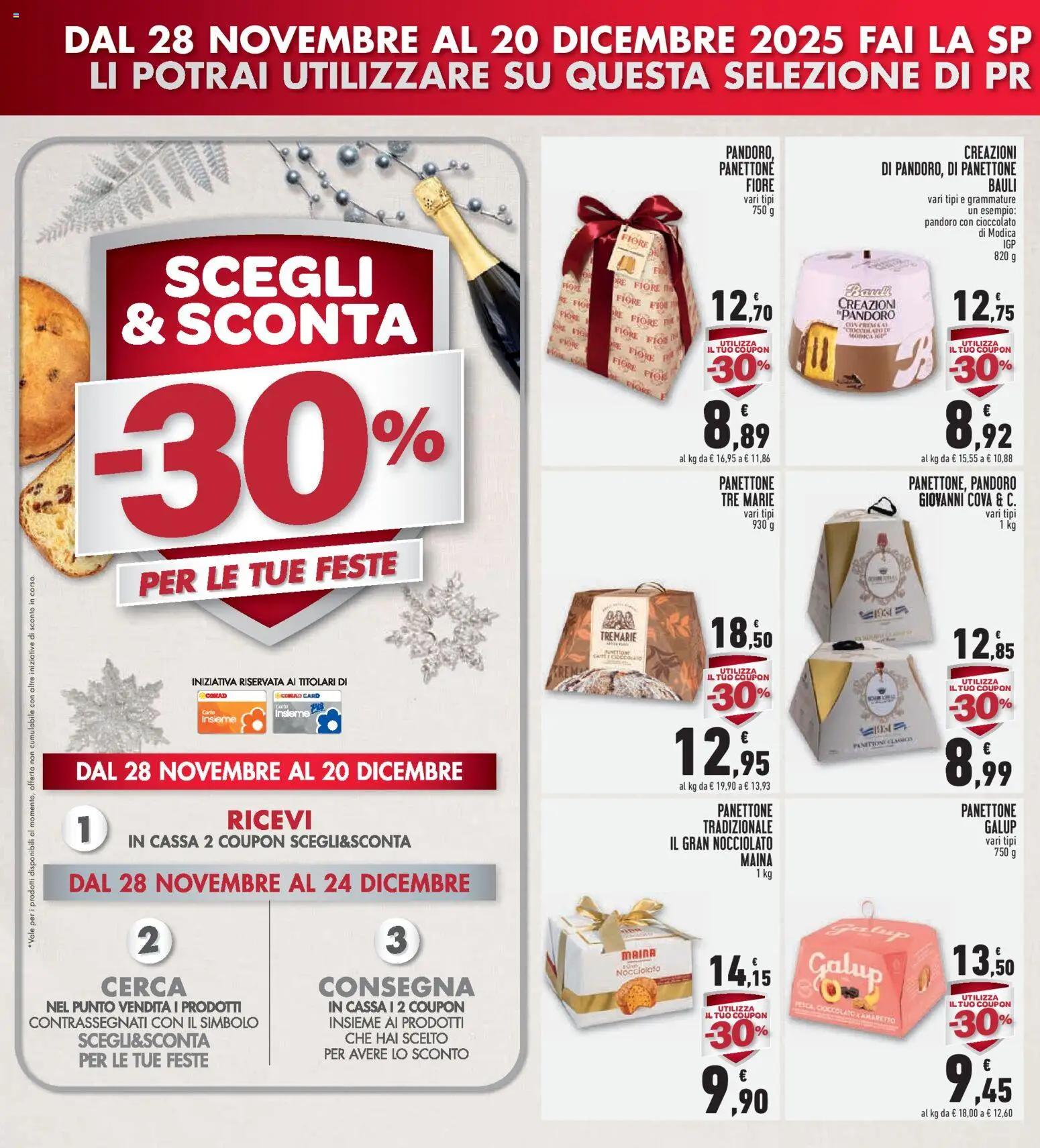 Volantino Conad del 20.11.2025 | Pagina: 10 | Prodotti: Crema, Cioccolato, Pandoro, Panettone