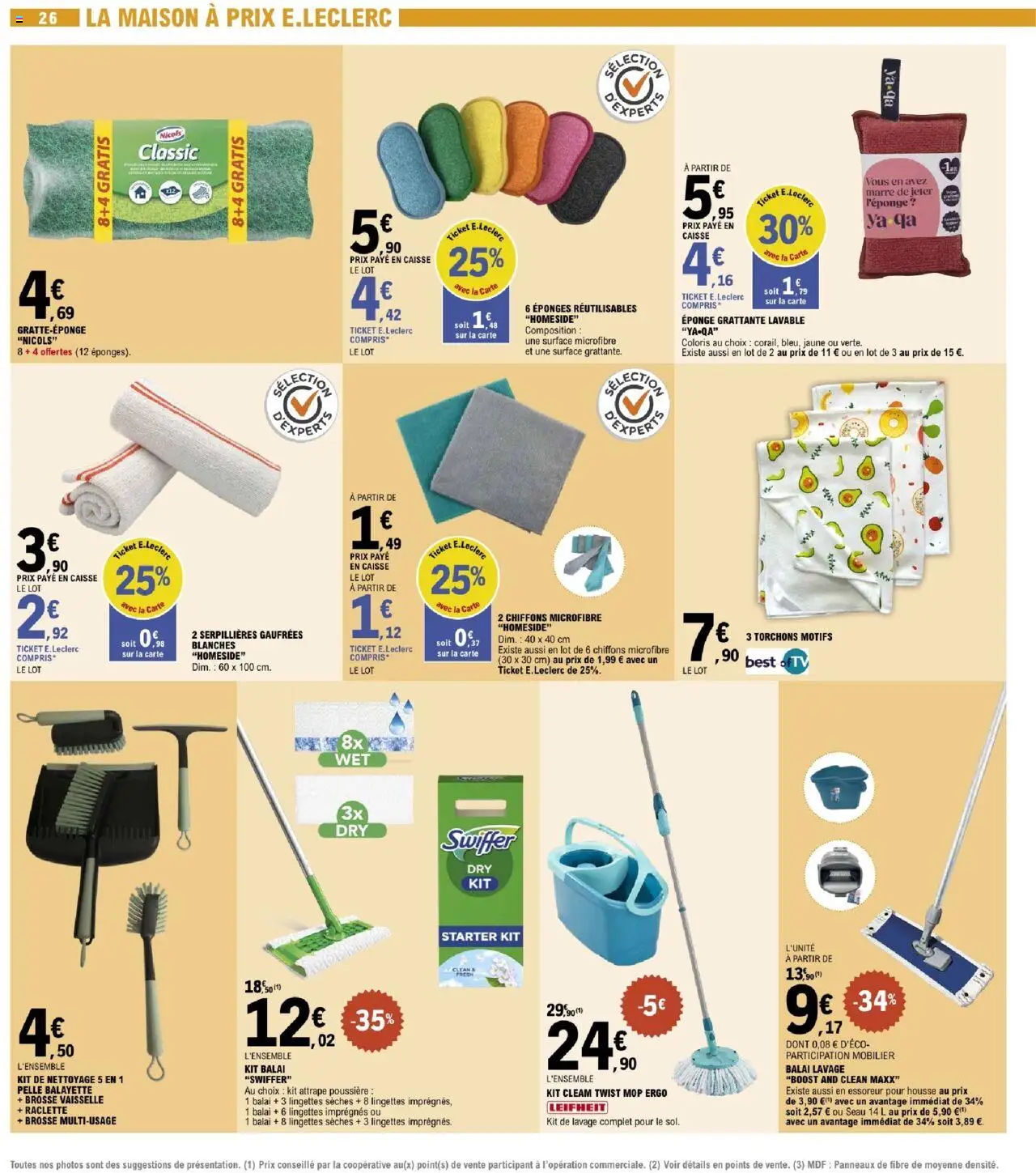  | Page: 26 | Produits: Eponge, Brosse, Raclette, Balai