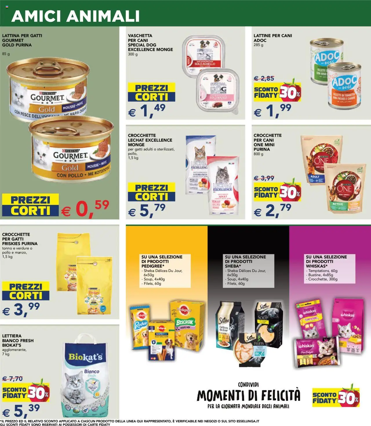 Volantino Esselunga S del 11.09.2025 | Pagina: 20 | Prodotti: Pollo, Pesce, Carote, Crocchette