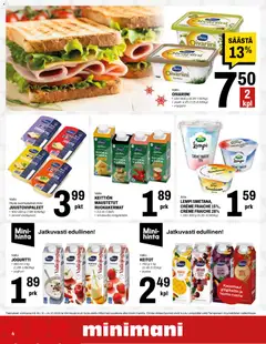 Minimani-mainoslehti voimassa 10.12.2025 alkaen | Sivu: 4 | Tuotteet: Luumu, Emmental, Smetana, Juusto