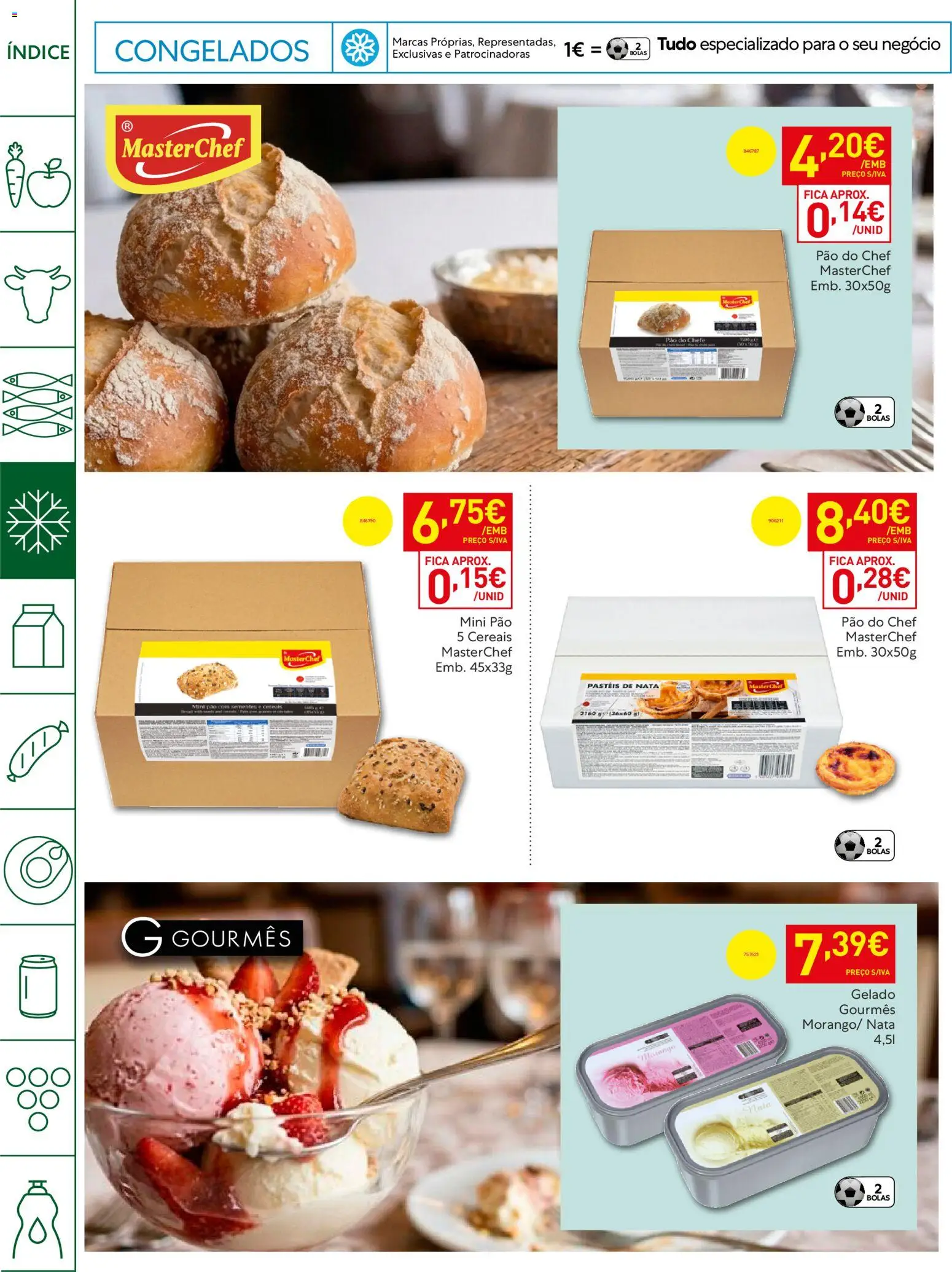 Recheio - Horeca Bons Negócios Madeira │ válido de 14.04.2026 | Página: 12 | Produtos: Gelado, Pão, Nata, Cereais