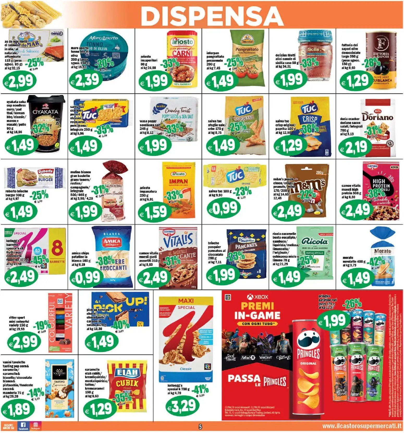 Volantino Il Castoro del 25.02.2026 | Pagina: 5 | Prodotti: Limone, Olive, Crackers, The