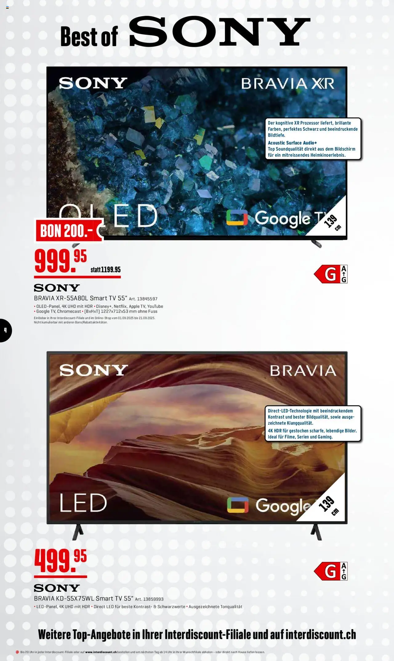 Interdiscount Aktionen Brand Love – gültig ab 08.09.2025 | Seite: 4 | Produkte: Bildschirm, Uhr, TV, Apple