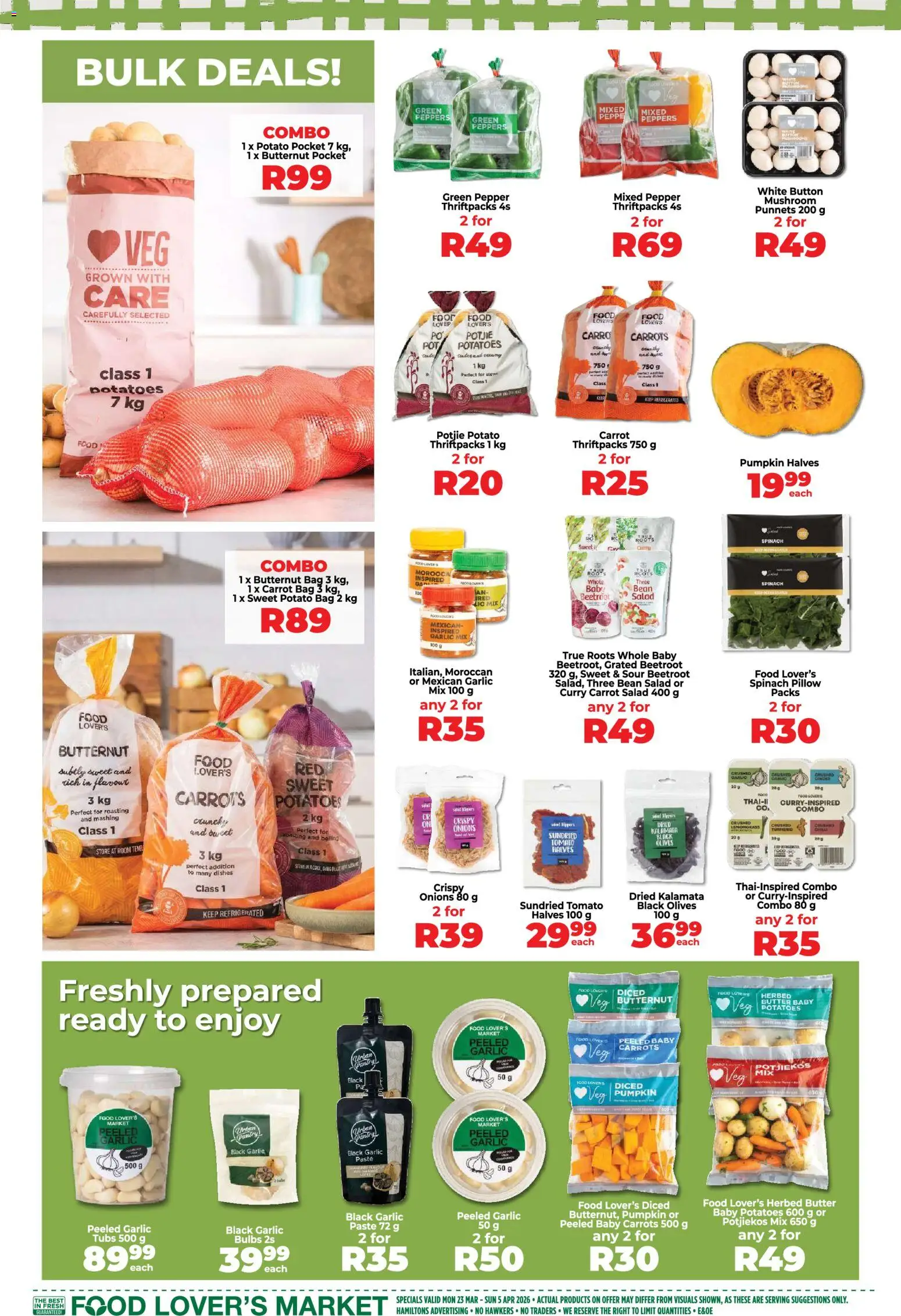 New Food Lover's Market catalogue – valid from 23.03.2026 | Page: 2 | Products: Pillow, Onions, Pepper, Garlic
