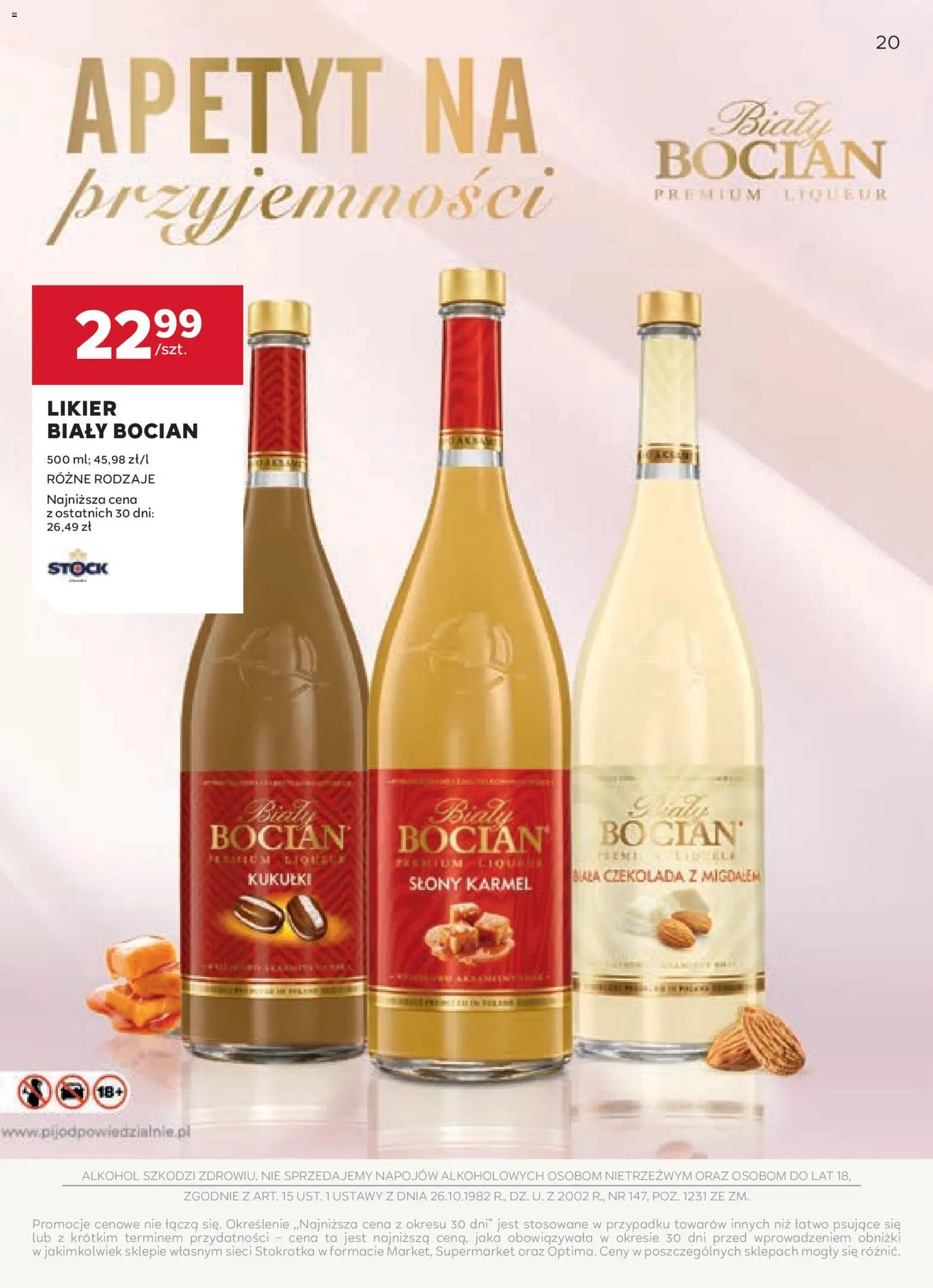 Stokrotka Gazetka - Oferta alkoholowa od 04.12.2025 | Strona: 20 | Produkty: Stokrotka, Czekolada, Alkohol