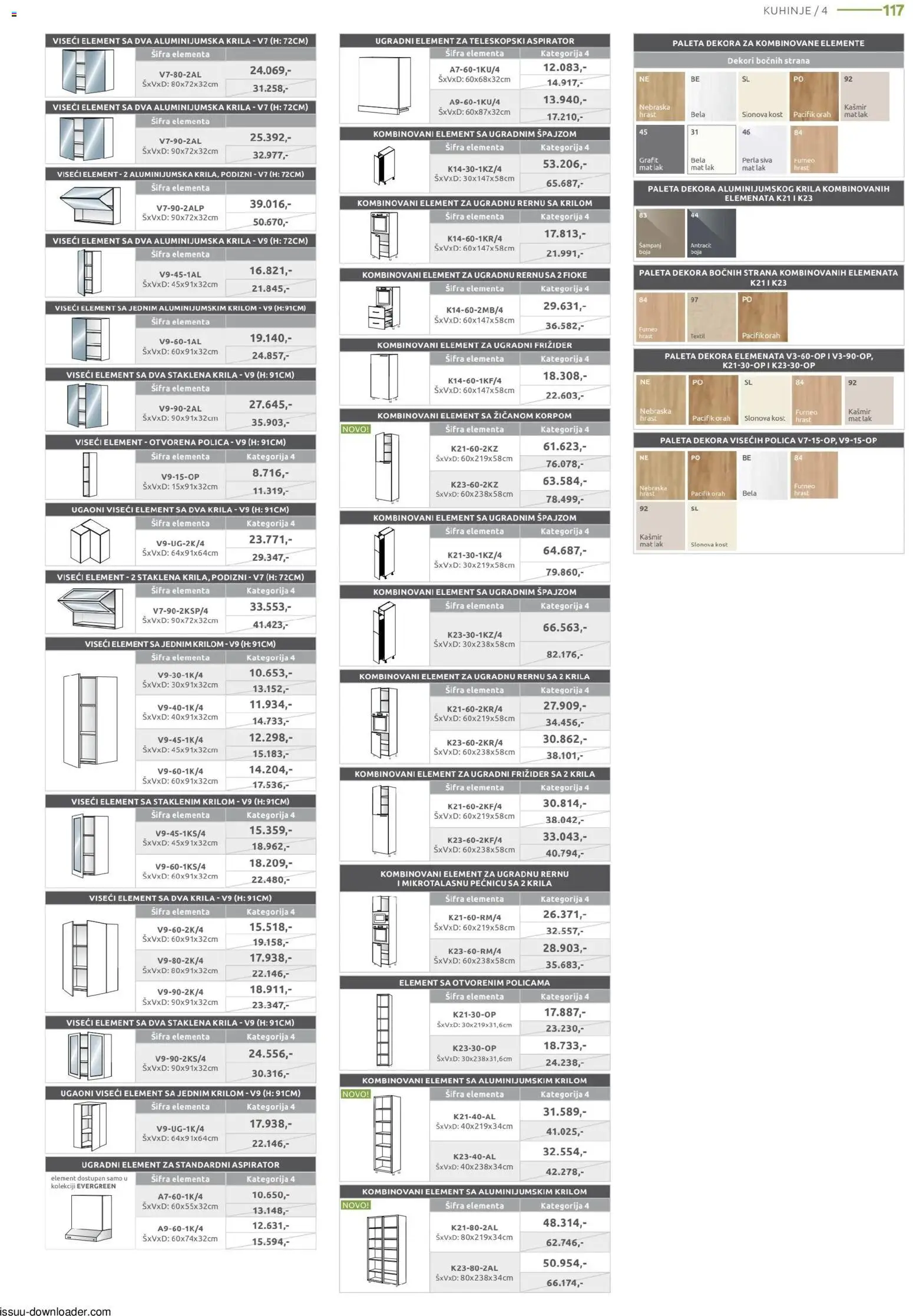 Jela katalog - važi od 09.02.2026 | Strana: 117 | Proizvode: Polica, Orah, Frižider, Aspirator