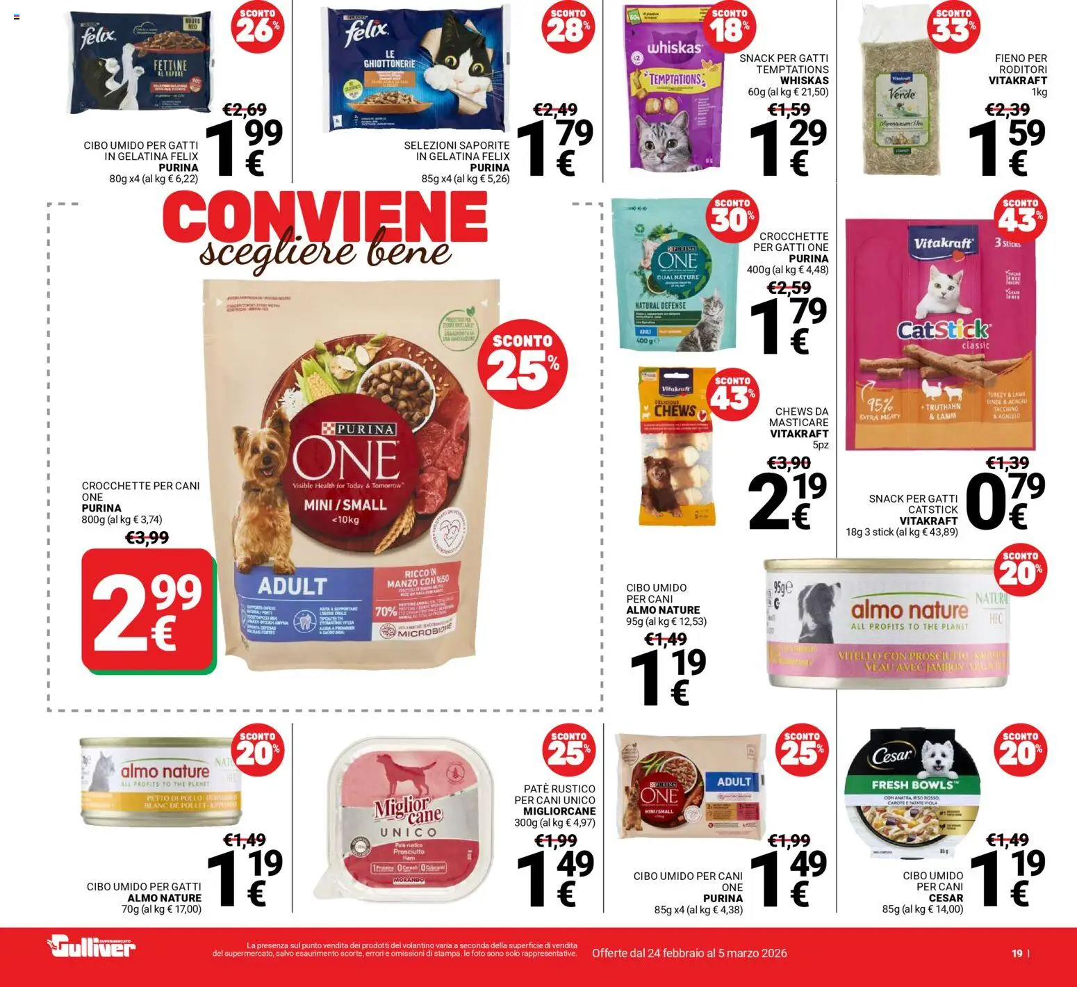 Volantino Gulliver del 24.02.2026 | Pagina: 19 | Prodotti: Petto di Pollo, Pollo, Riso, Manzo