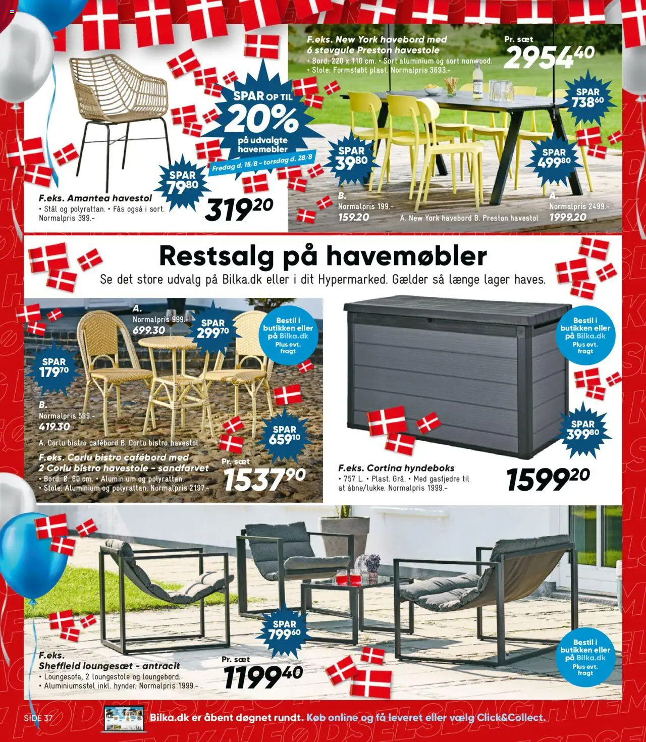 Bilka Tilbudsavis gyldig fra 15.08.2025 | Side: 34 | Produkter: Bord, Havemøbler, Havestole, Loungesæt
