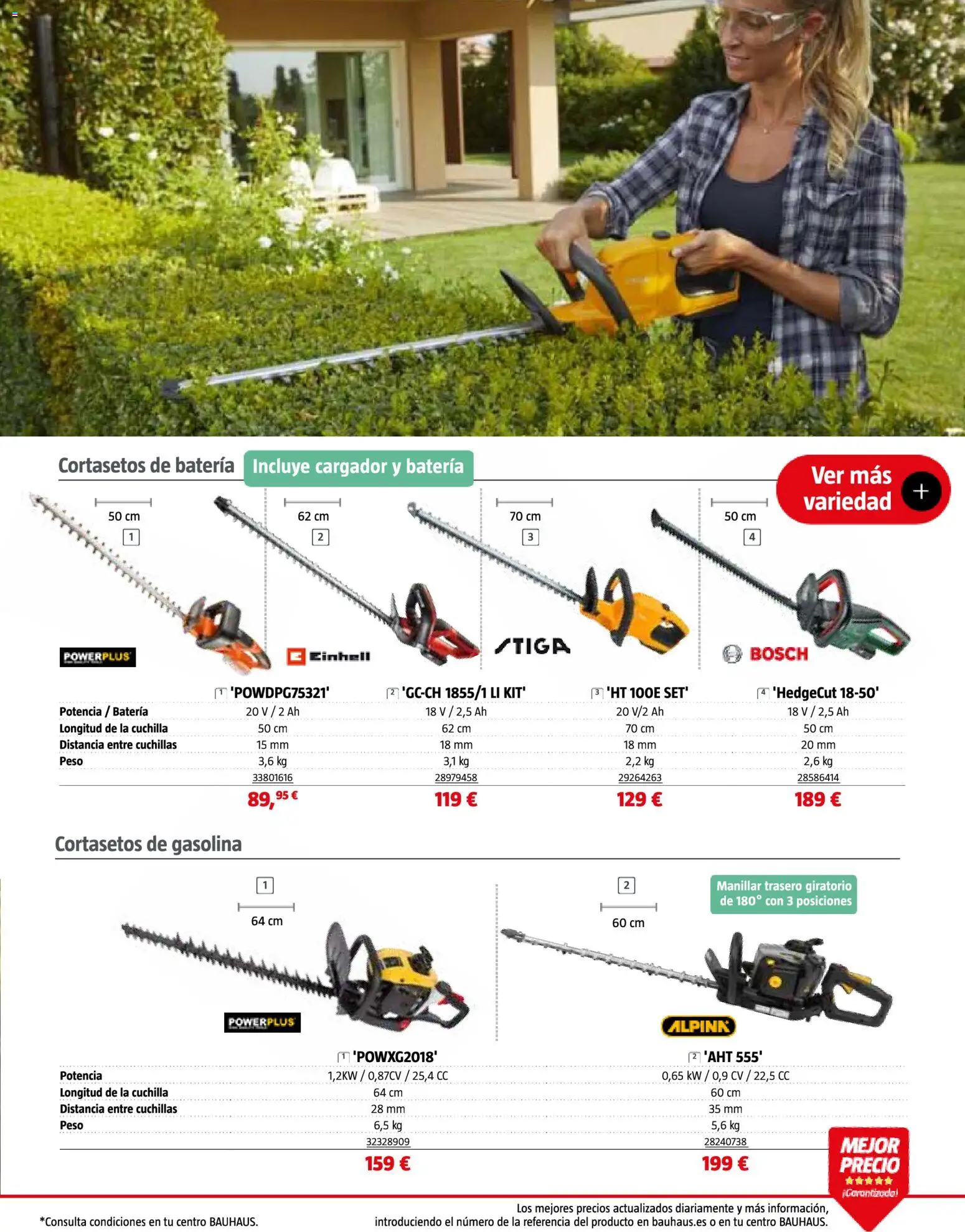 Bauhaus Jardín │ válido desde el 16.03.2026 | Página: 25 | Productos: Cortasetos, Peso, Batería