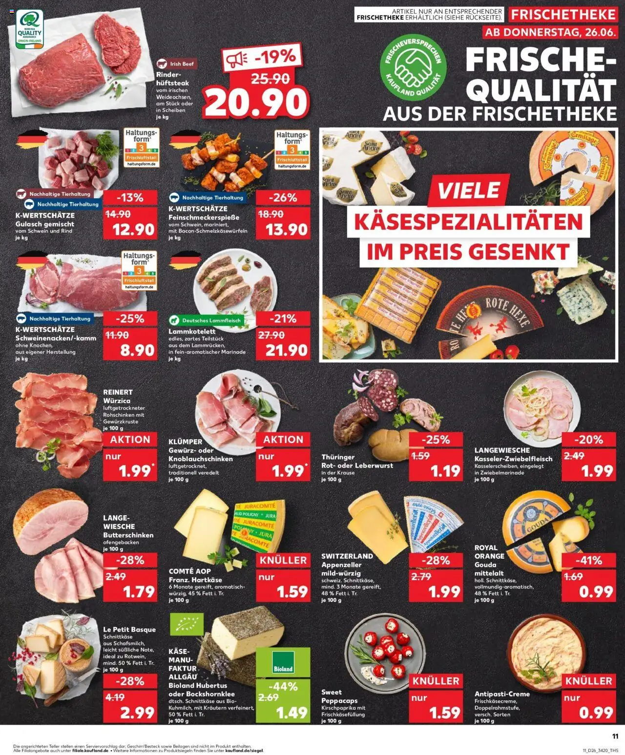 Kaufland prospekt Eisenach	 - gültig ab dem 29.06.2025 | Seite: 22 | Produkte: Butter, Käse, Gulasch, Steak