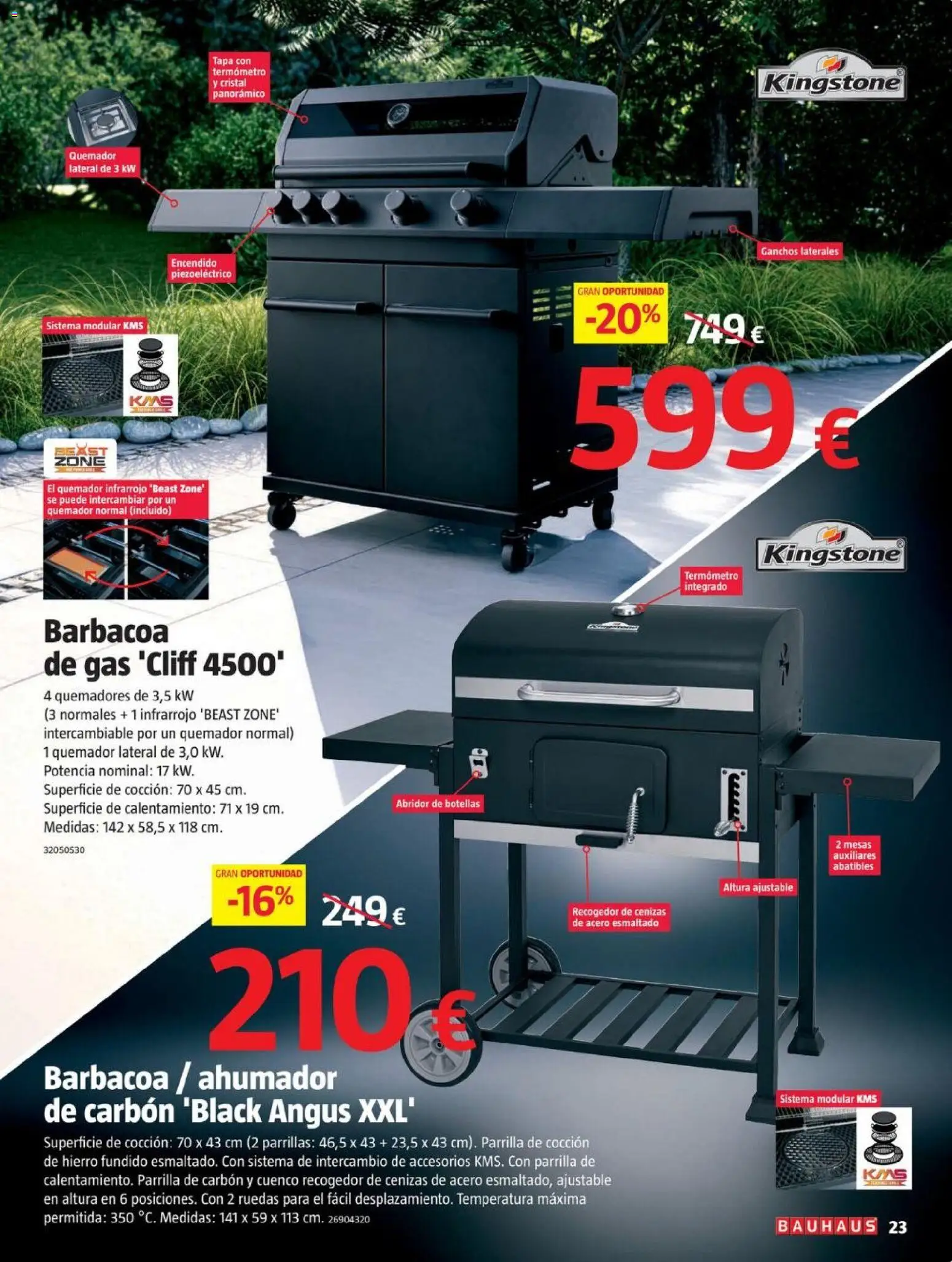 Bauhaus folleto │ válido desde el 17.11.2025 | Página: 23 | Productos: Barbacoa, Quemador, Parrilla, Termómetro