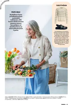 K-Market-mainoslehti voimassa 25.03.2026 alkaen | Sivu: 47 | Tuotteet: Neuletakki, Maljakko, Hame, Neule