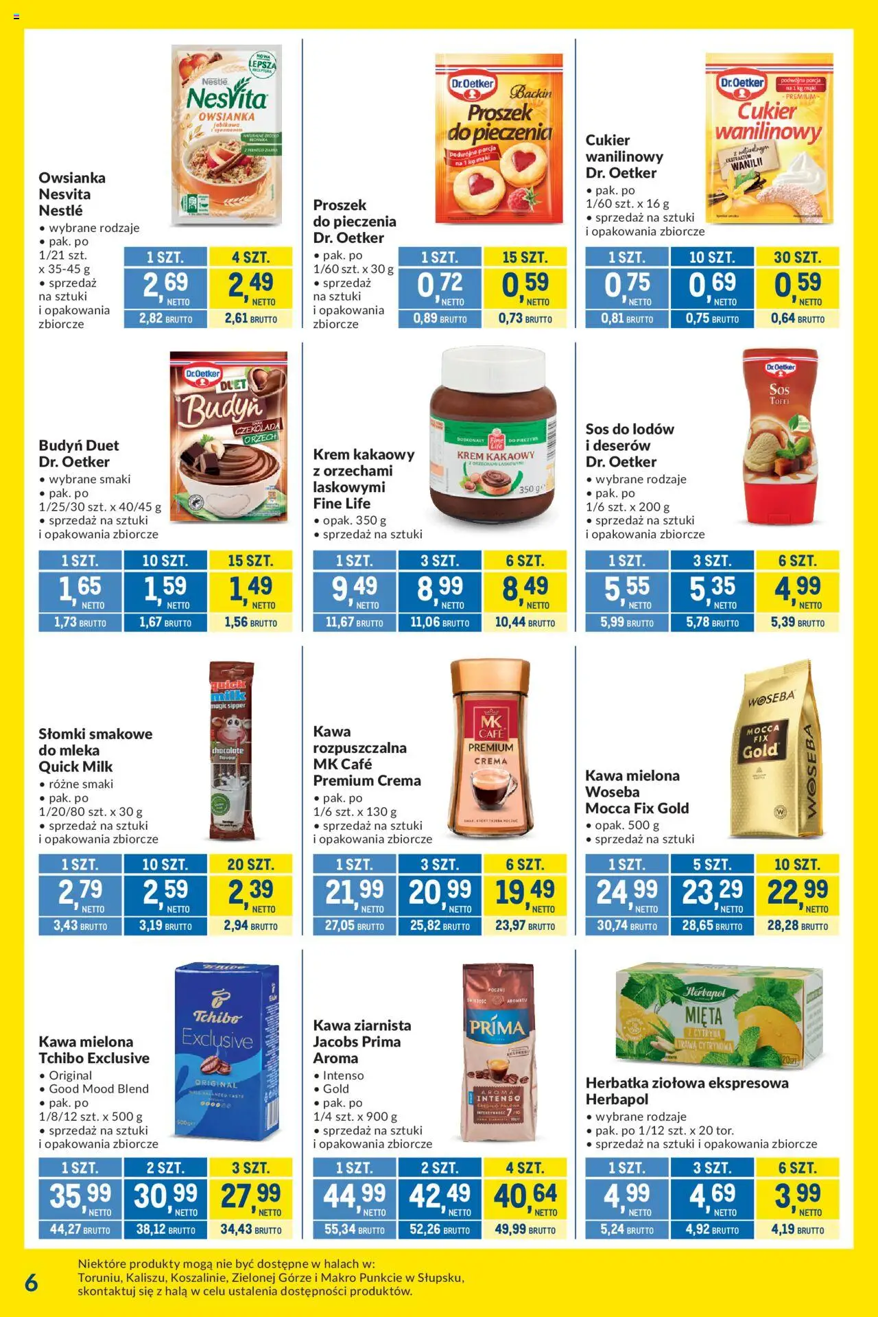 Makro Gazetka - Kupujesz więcej płacisz mniej od 10.06.2025 | Strona: 6 | Produkty: Owsianka, Kawa ziarnista, Mleka, Kawa