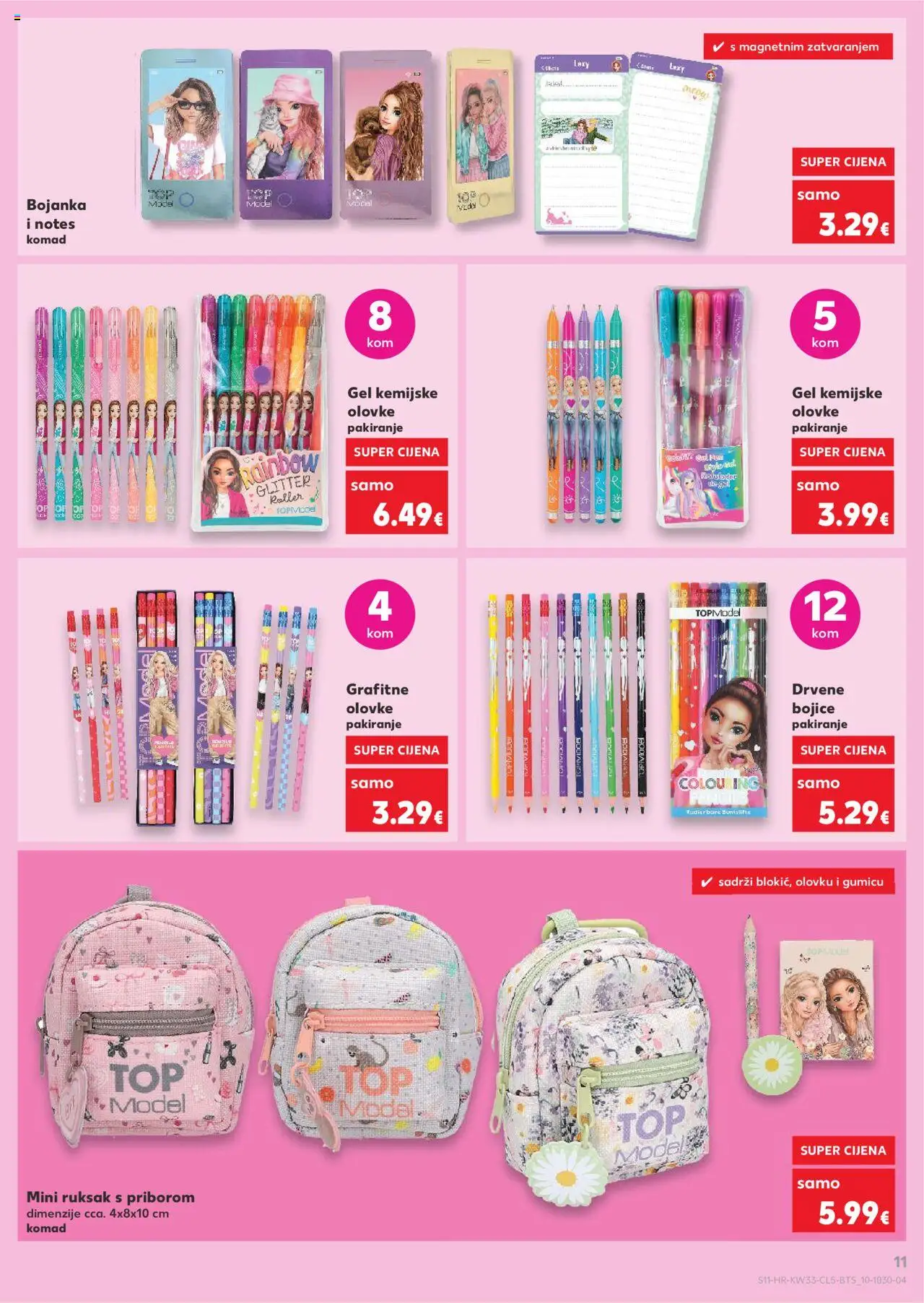 Kaufland katalog | vrijedi od 11.08.2025 | Stranica: 11 | Proizvodi: Ruksak, Notebook, Grafitne olovke, Drvene bojice