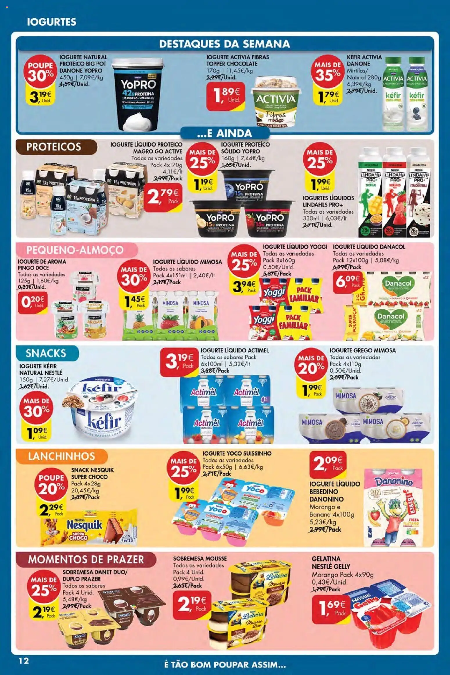 Pingo Doce Poupe Esta Semana Açores │ válido de 19.02.2026 | Página: 12 | Produtos: Banana, Iogurtes, Nestlé, Chocolate