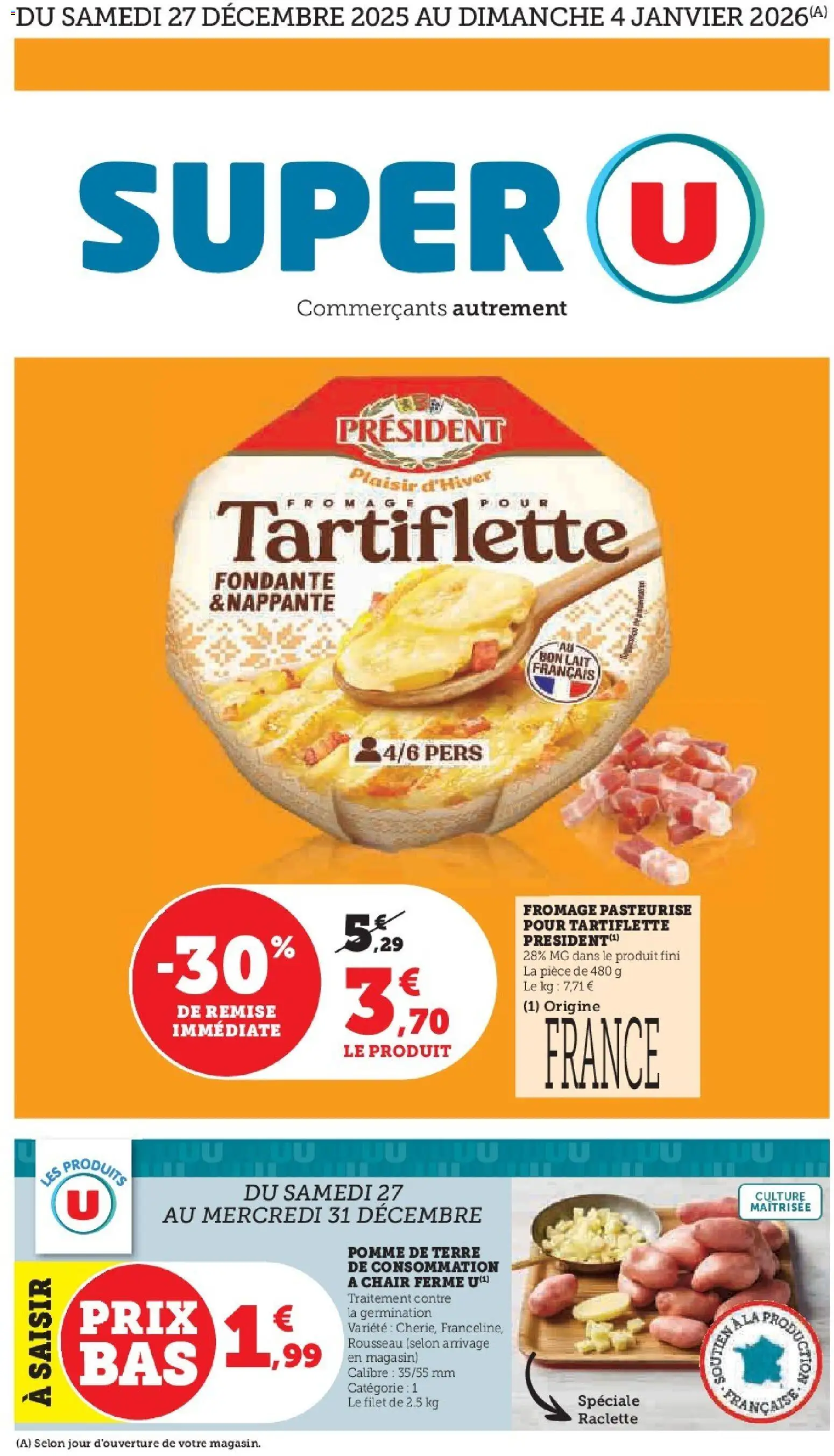{H1} | Page: 1 | Produits: Pomme de terre, Raclette, Lait, Fromage