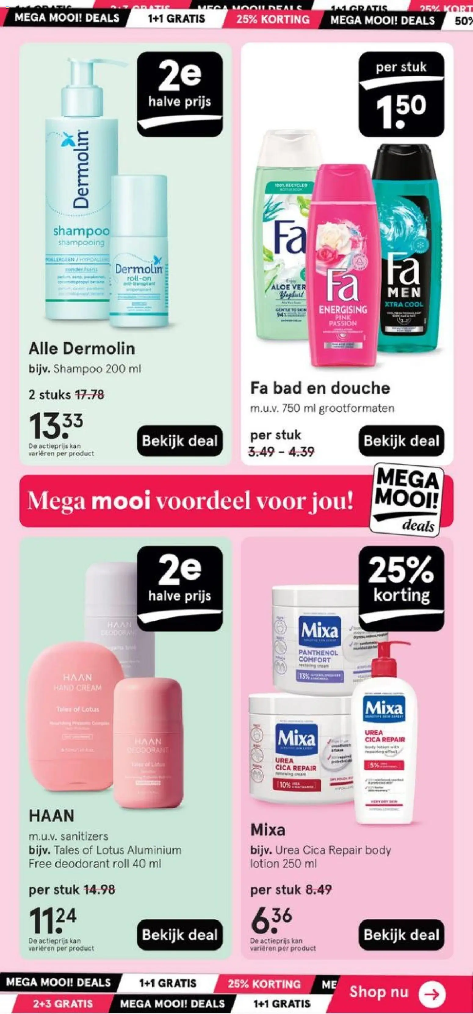 {H1} | Pagina: 34 | Producten: Deodorant, Kan, Douche, Shampoo