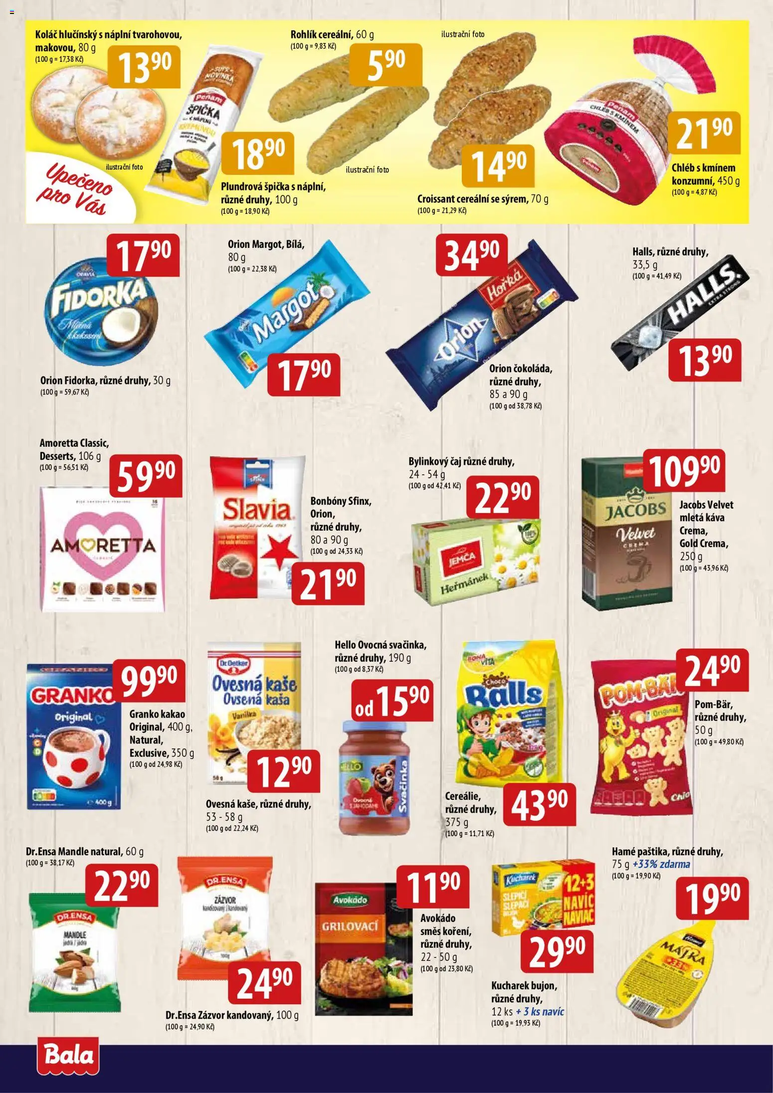 BALA velký leták + od 21.01.2026 | Strana: 4 | Produkty: Čaj, Ovesná kaše, Granko, Mletá káva