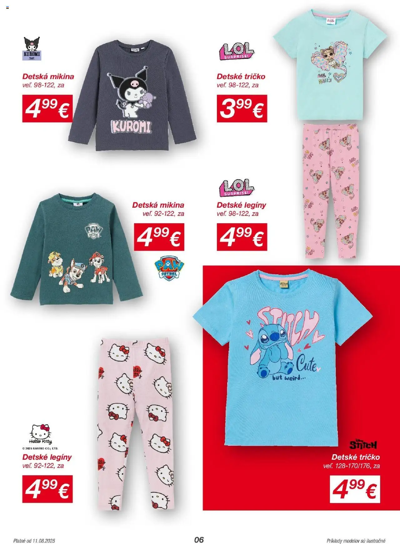 Kik leták │ platný od 11.08.2025 | Strana: 6 | Produkty: Tričko, Mikina, Legíny
