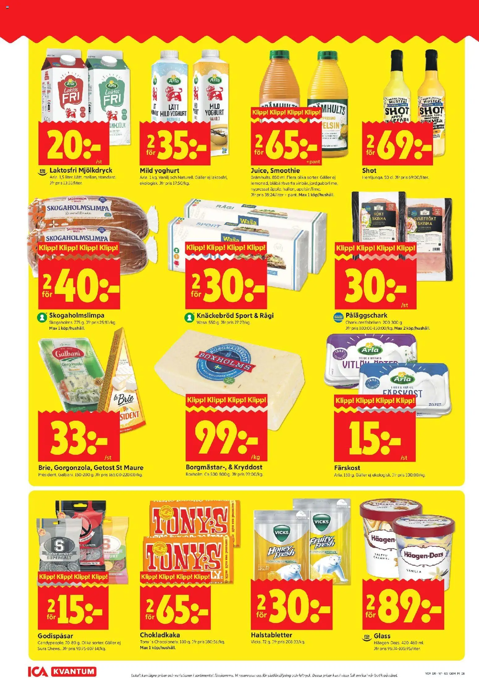 ICA Kvantum reklamblad aktuell från 23.02.2026 | Sida: 8 | Produkter: Galler, Getost, Yoghurt, Glass