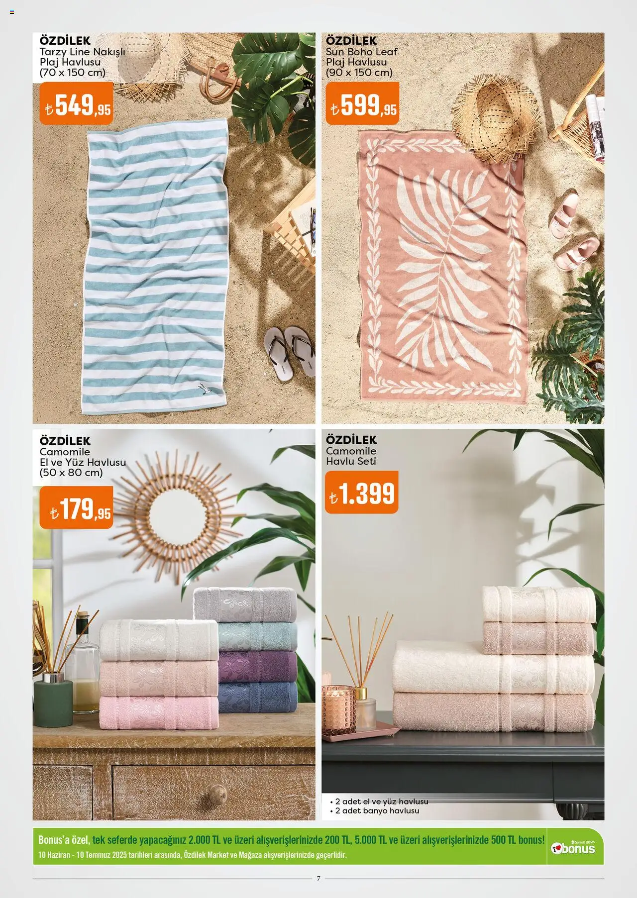 Özdilek Katalog - 10.06.2025 tarihinden itibaren geçerlidir | Sayfa: 7 | Ürünler: Banyo, Yüz havlusu