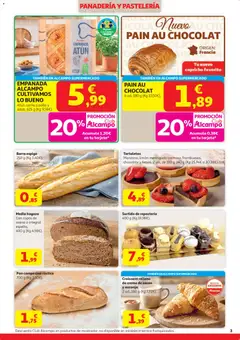 Vista previa Alcampo  HG Unico Mad válido desde el 07.04.2026 | Página: 3 | Productos: Λουκανικοπιτάκια, Copos, Panadería, Φρυγανιές σικάλεως