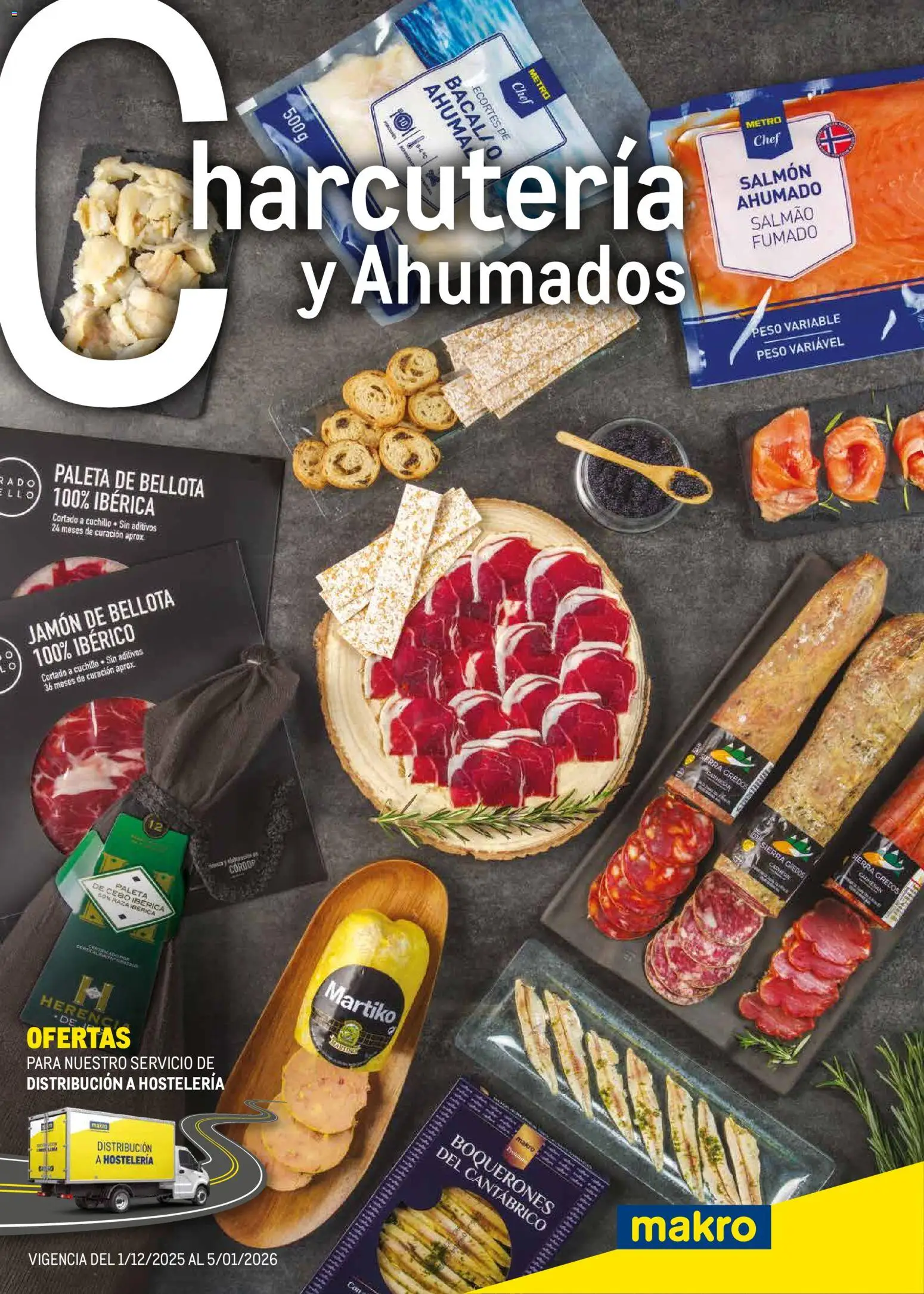 Makro - Charcuteria Norte 1 │ válido desde el 01.12.2025 | Página: 1 | Productos: Jamón, Peso, Salmón ahumado