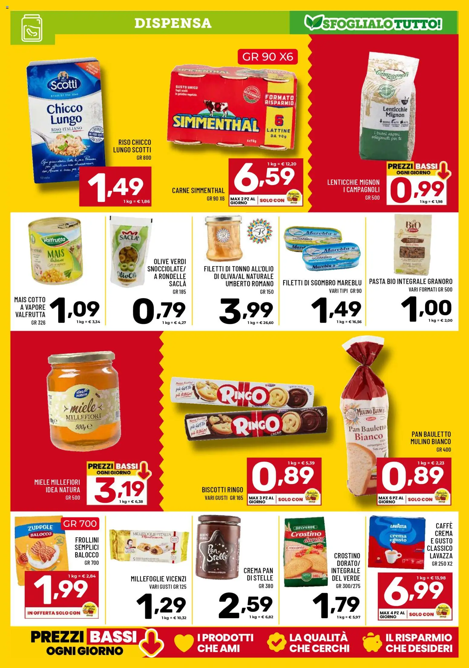 Volantino Il Centesimo del 27.03.2026 | Pagina: 14 | Prodotti: Riso, Mais, Lavazza, Sgombro