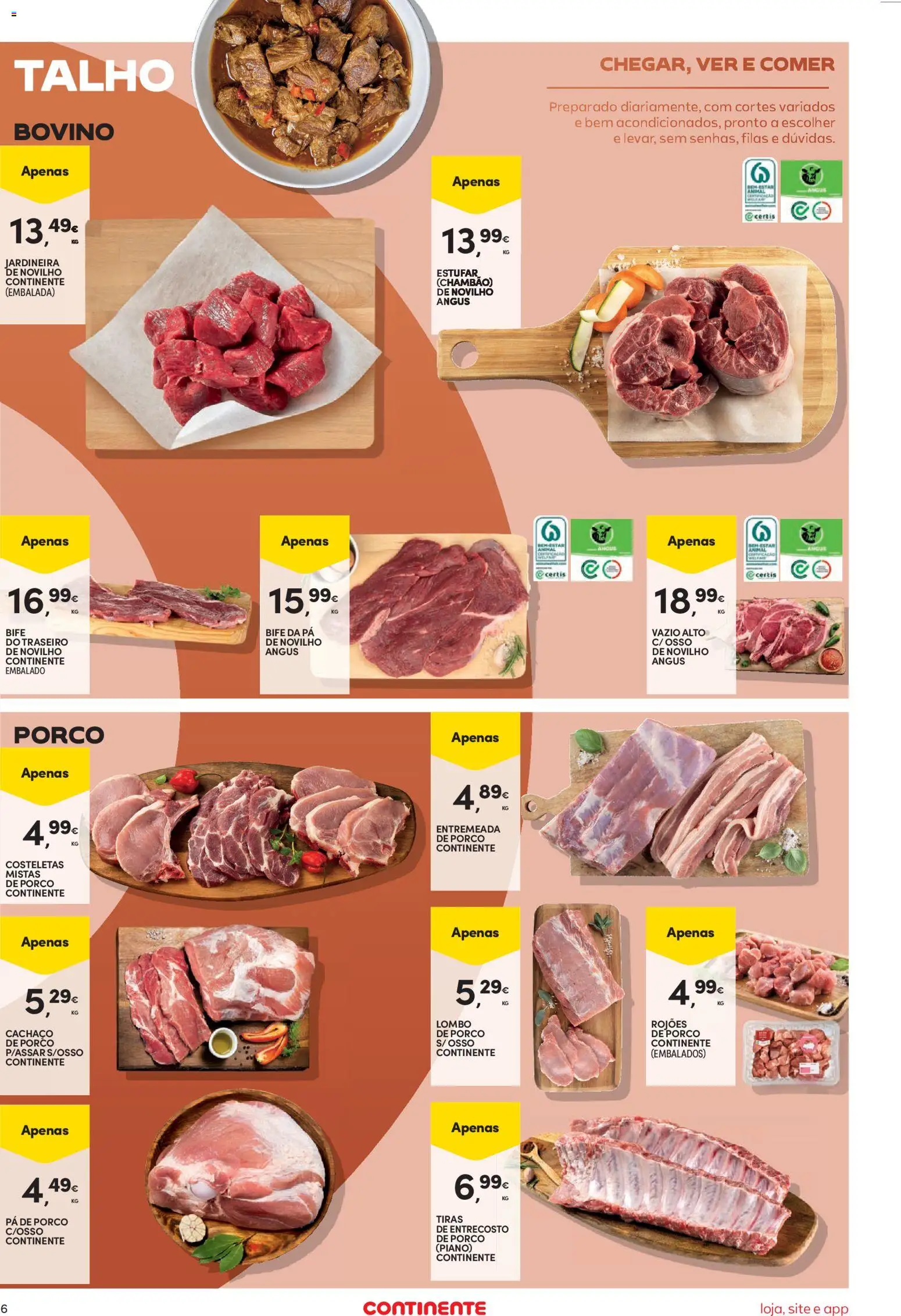 Continente Semanal Continente Bom Dia │ válido de 28.10.2025 | Página: 6 | Produtos: Lombo, Pá