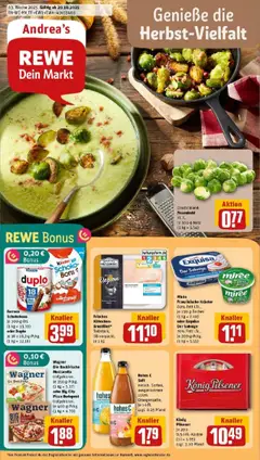 Rewe prospekt Köln / Lövenich	 ab 19.10.2025 gültig | Seite: 1 | Produkte: Exquisa, Hohes c, Pizza, Saft