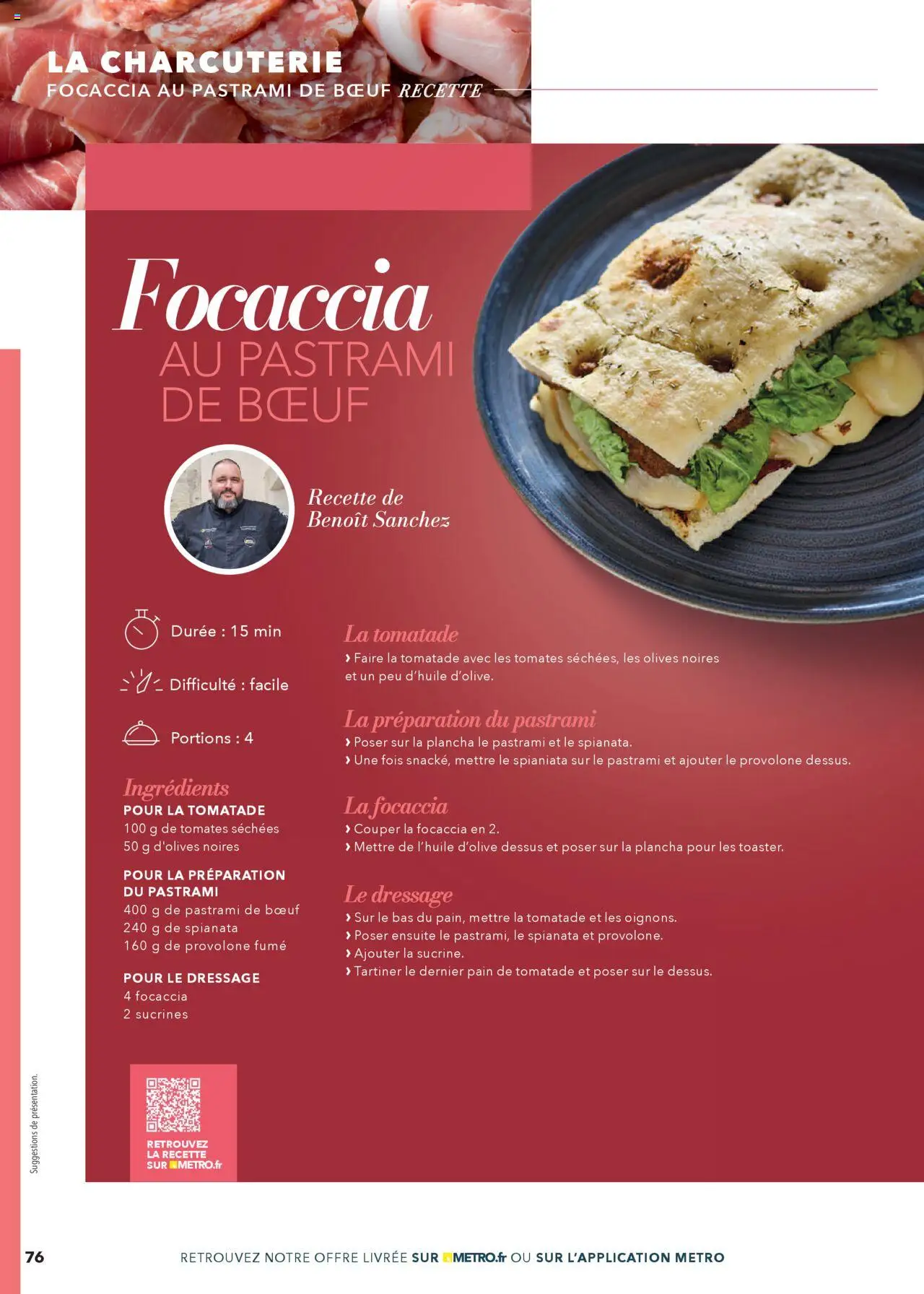  | Page: 76 | Produits: Olives, Tomates séchées, Pain, Provolone