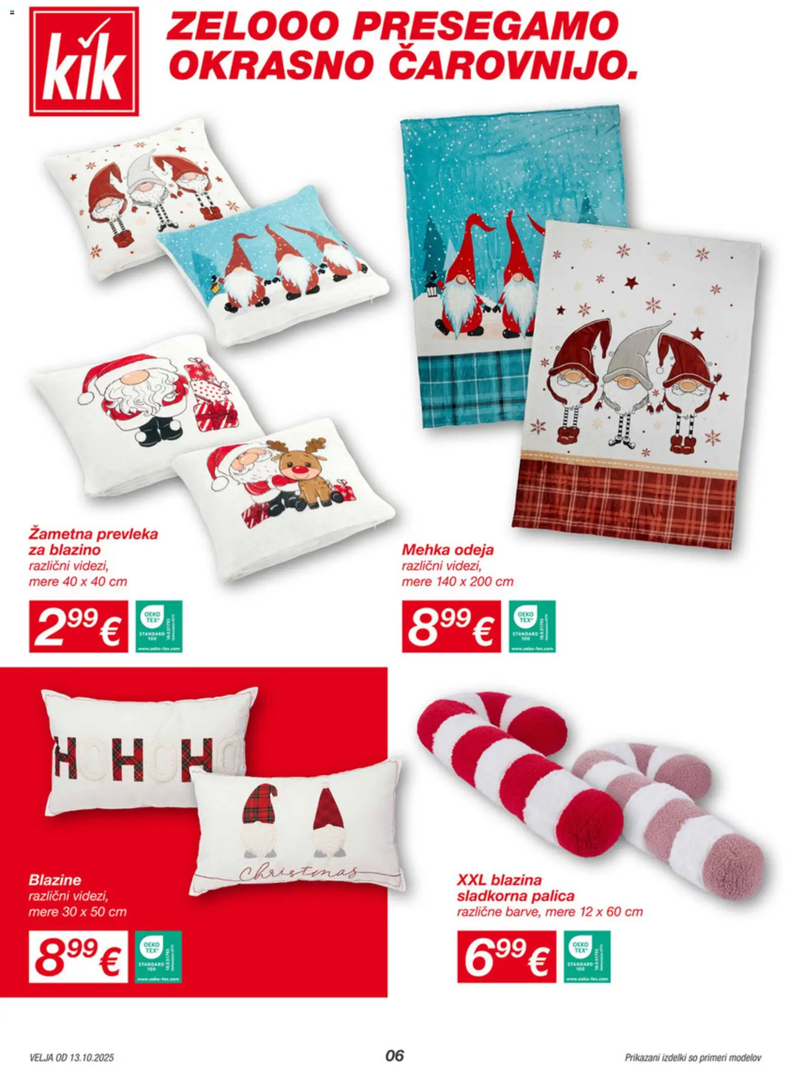 Novi Kik katalog ponudbe – veljaven od 13.10.2025 | Stran: 6 | Izdelki: Prevleka, Blazina, Odeja