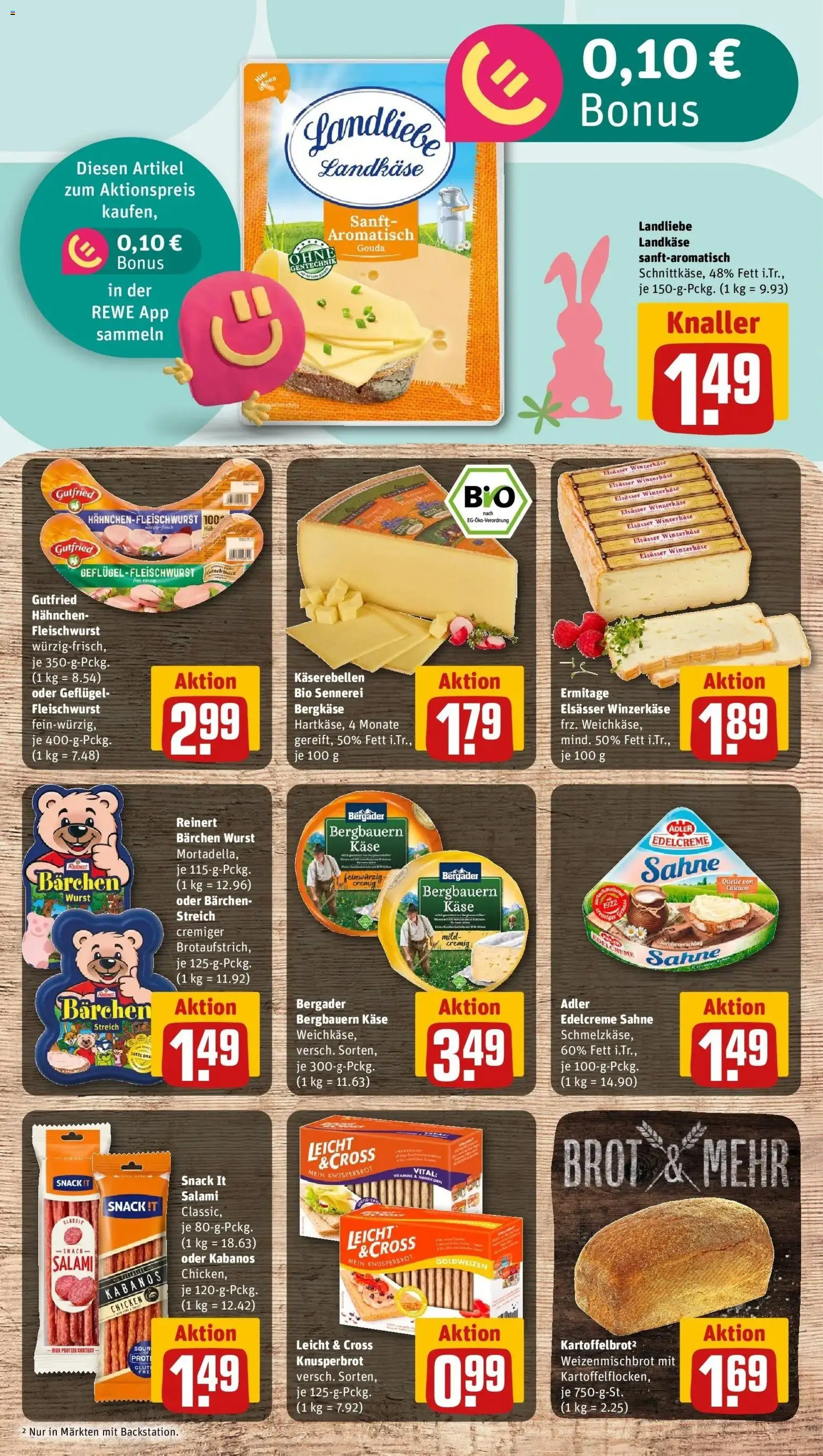 Rewe Prospekt Berlin / Charlottenburg	 – gültig ab 15.03.2026 | Seite: 11 | Produkte: Hahnchen, Käse, Wurst, Sahne