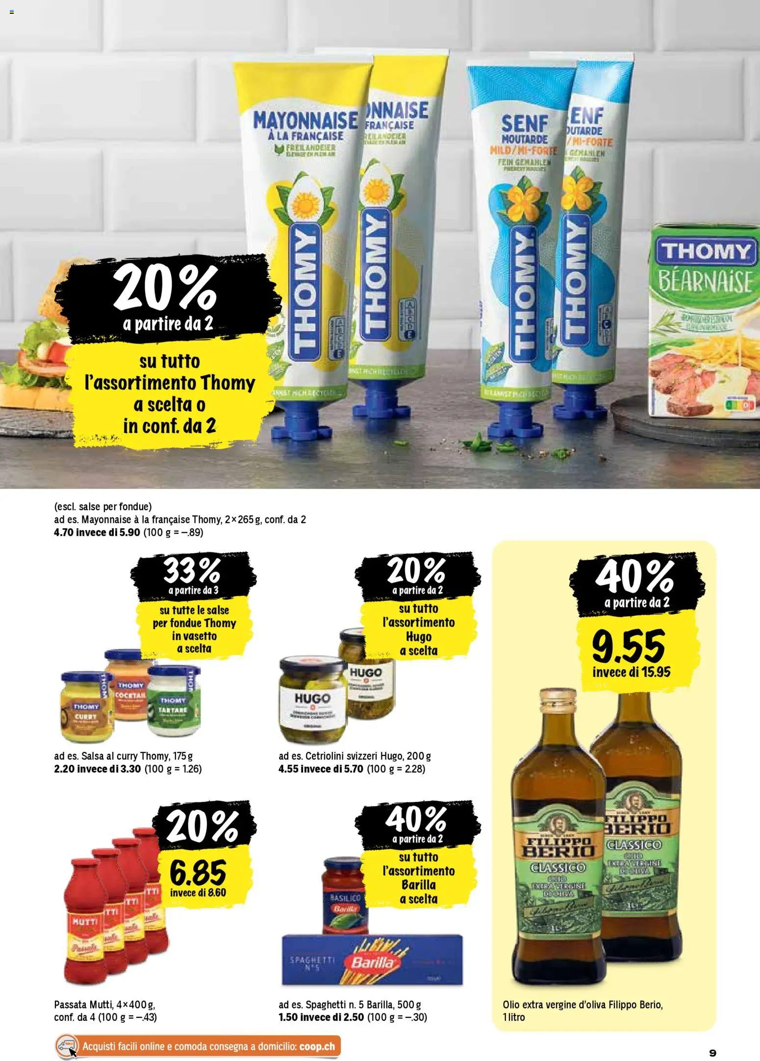 Coop - Una settimana di azioni – gültig ab 13.11.2025 | Seite: 9 | Produkte: Barilla, Mayonnaise, Fondue