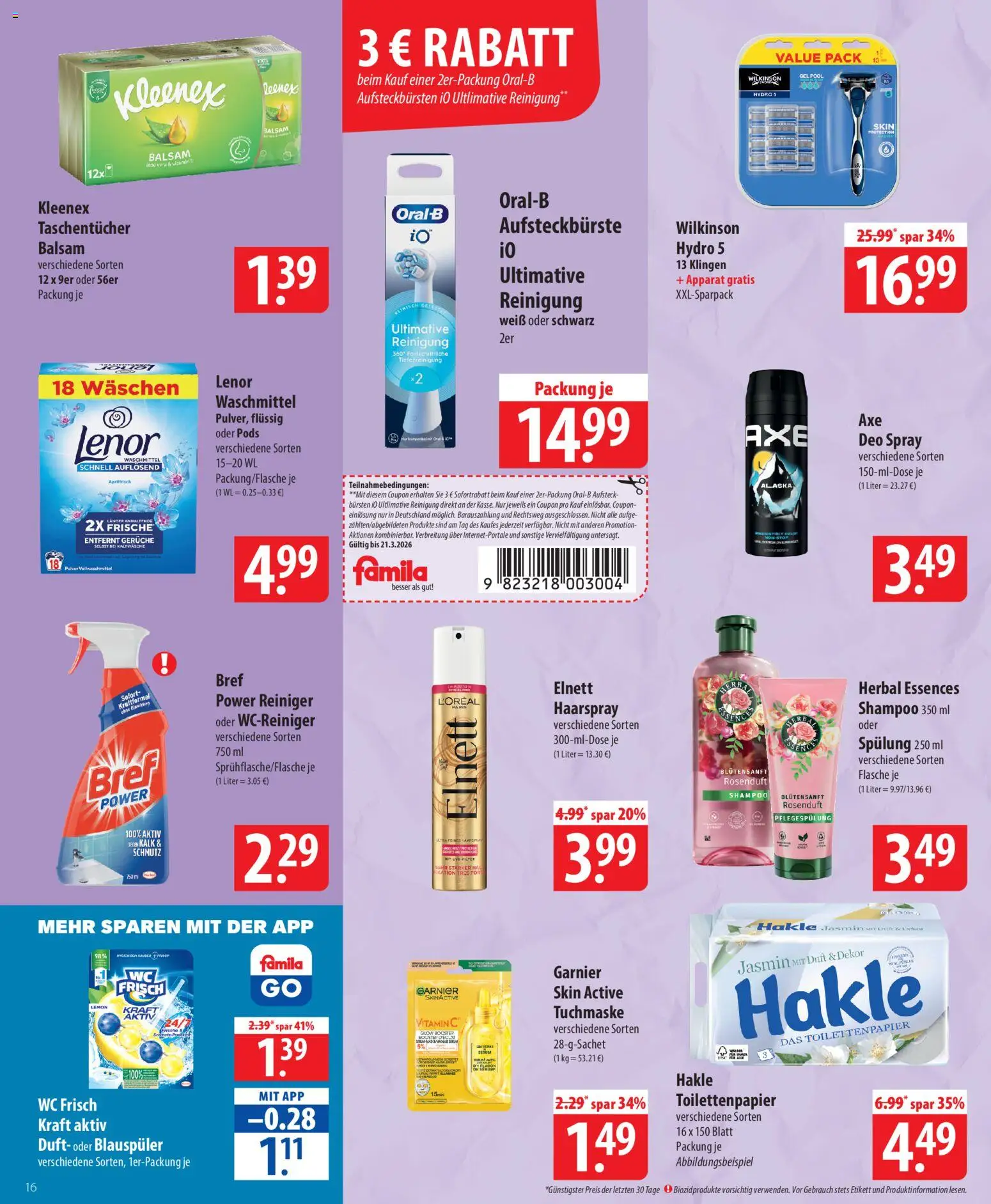 Famila Prospekt 	 – gültig ab 16.03.2026 | Seite: 16