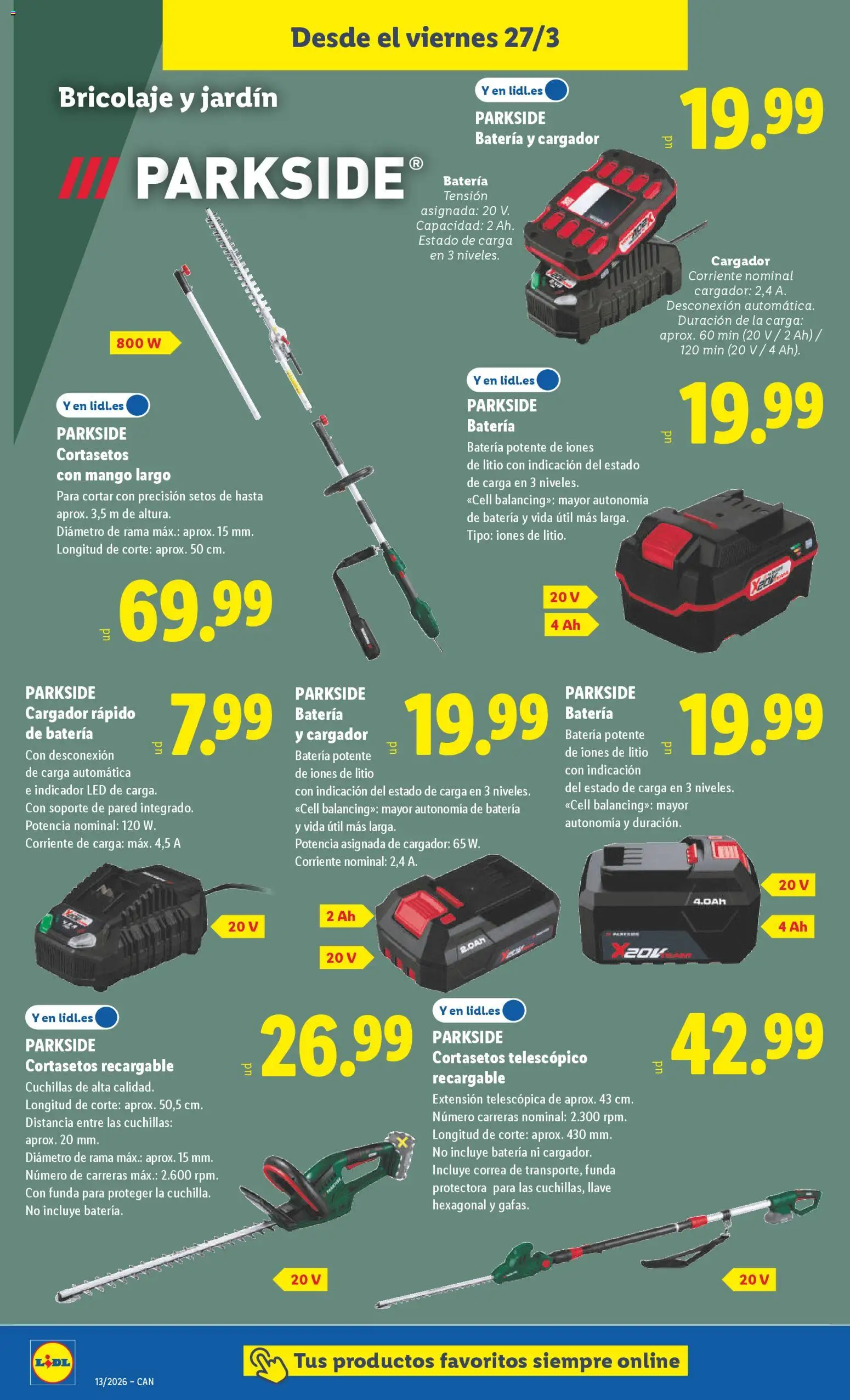 Lidl folleto de bazar │ válido desde el 23.03.2026 | Página: 18 | Productos: Cortasetos, Funda, Ρούτερ, Batería