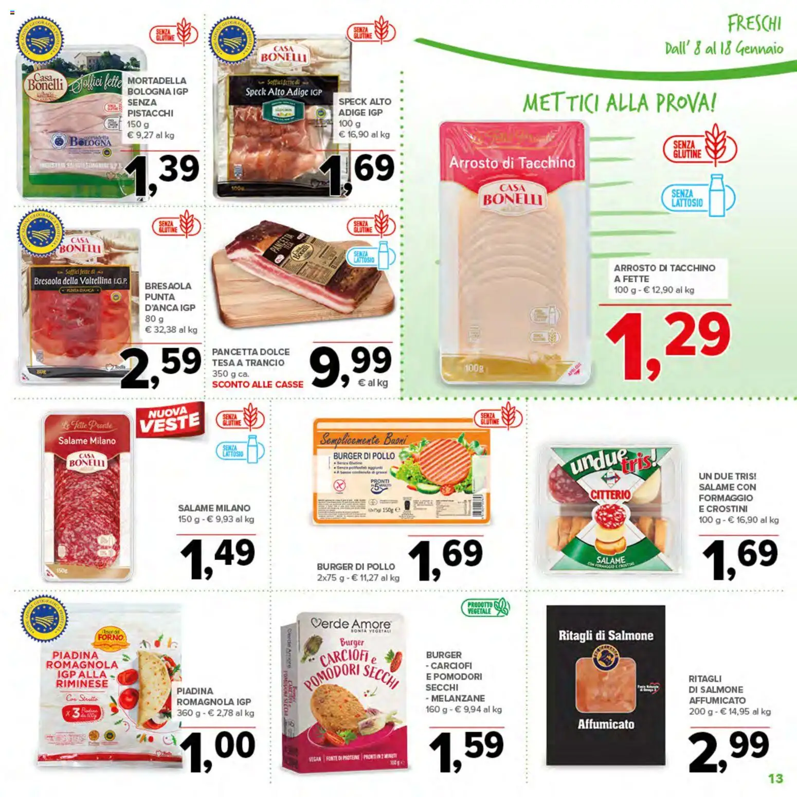 Volantino Todis del 08.01.2026 | Pagina: 13 | Prodotti: Arrosto, Salame, Formaggio, Pistacchi