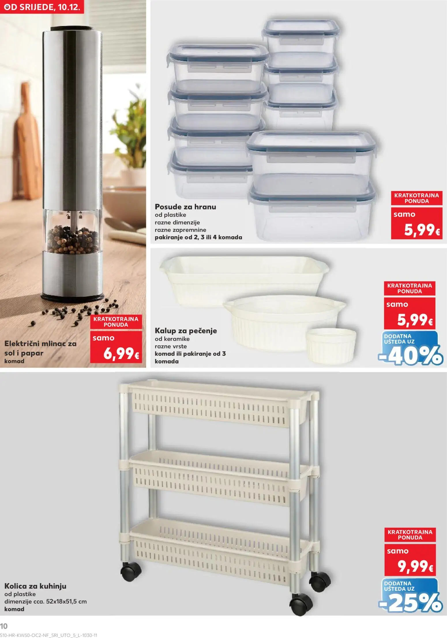 Kaufland katalog | vrijedi od 10.12.2025 | Stranica: 10 | Proizvodi: Kolica, Sol, Papar, Mlinac za sol i papar