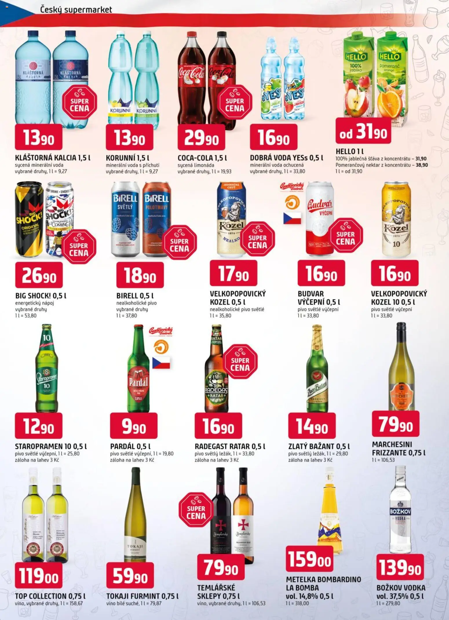 Trefa leták od 19.11.2025 | Strana: 14 | Produkty: Voda, Kozel 10, Radegast, Big Shock