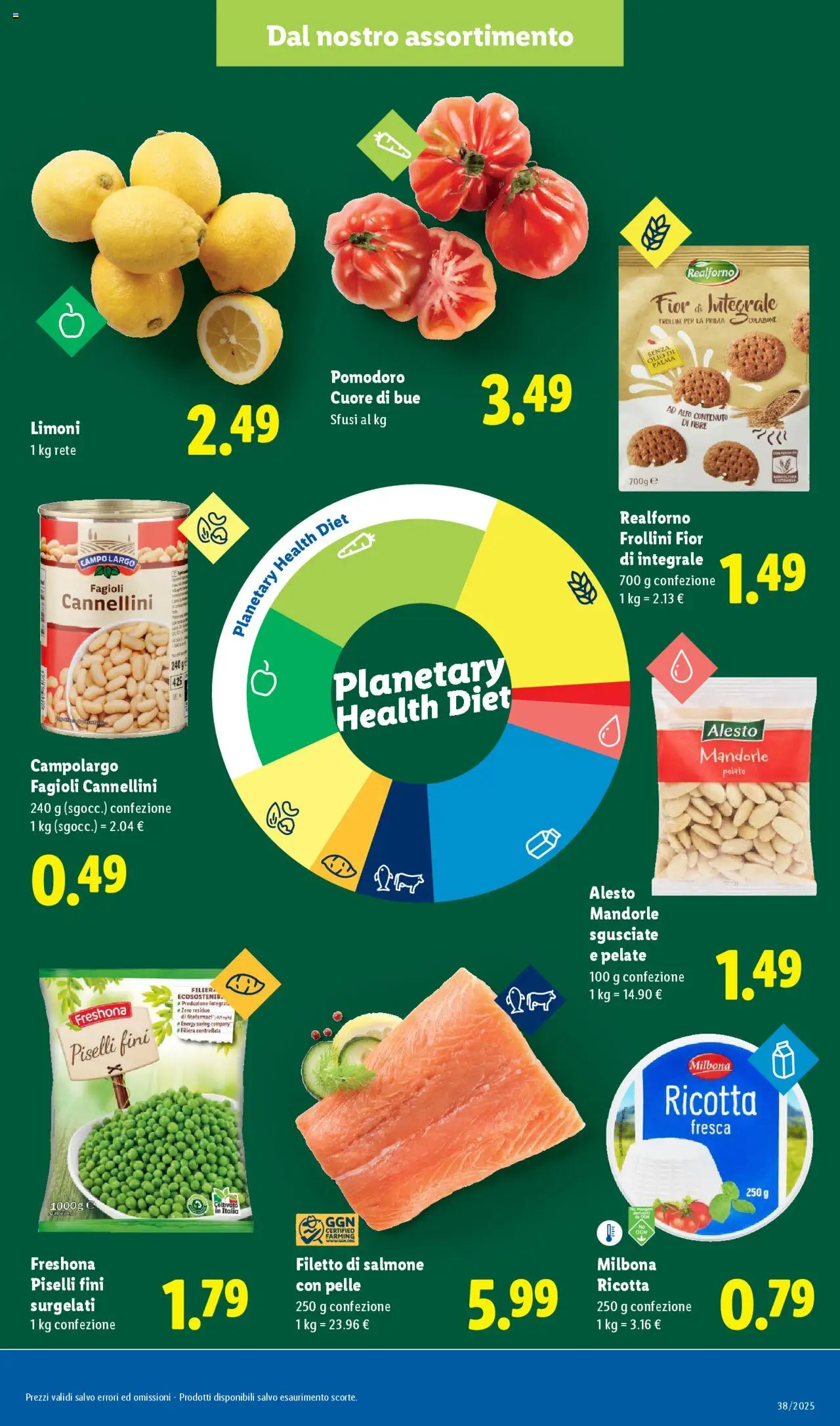 Volantino Lidl del 15.09.2025 | Pagina: 25 | Prodotti: Fagioli, Pomodoro, Piselli, Frollini