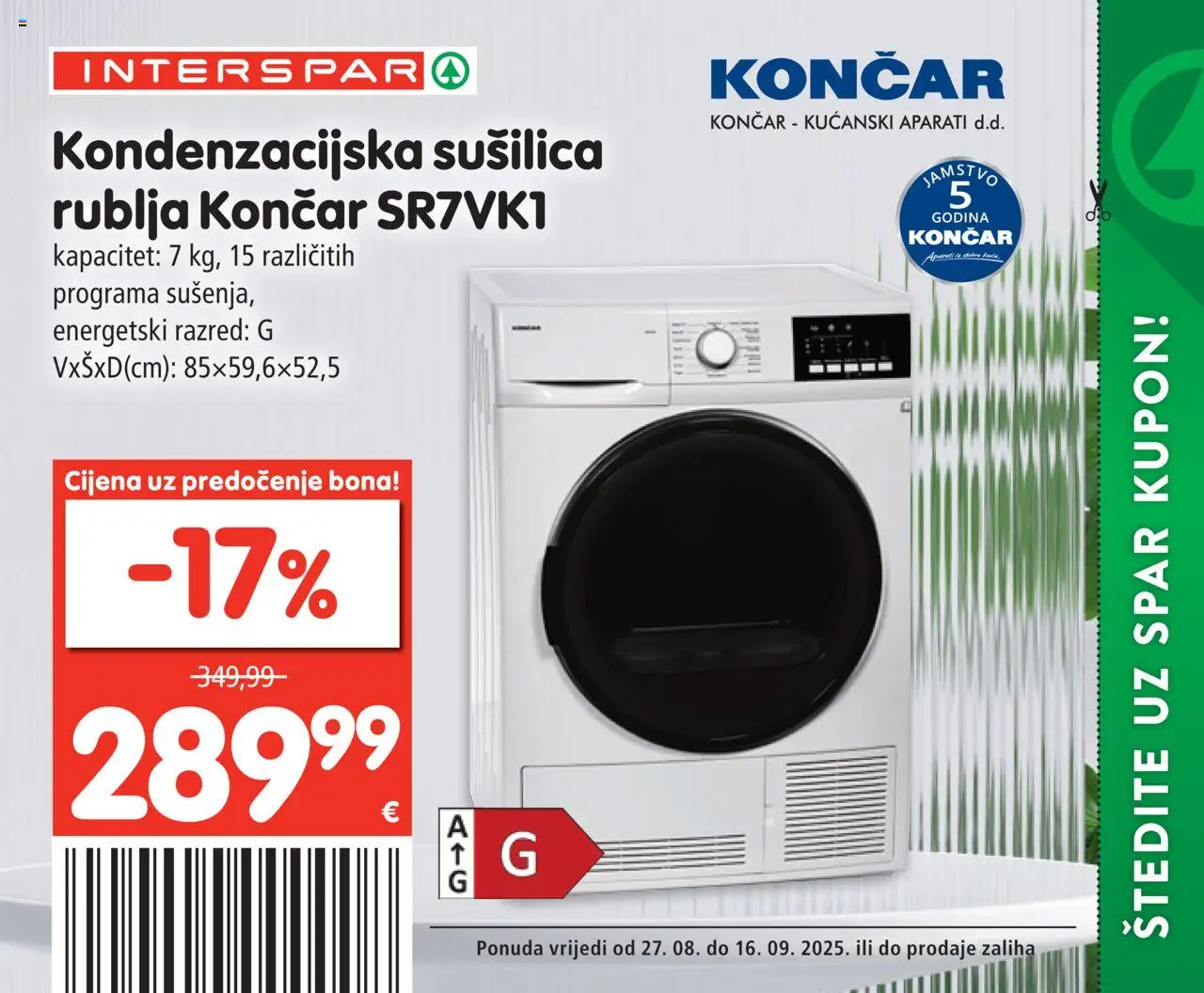 Interspar katalog | vrijedi od 27.08.2025 | Stranica: 18 | Proizvodi: Sušilica