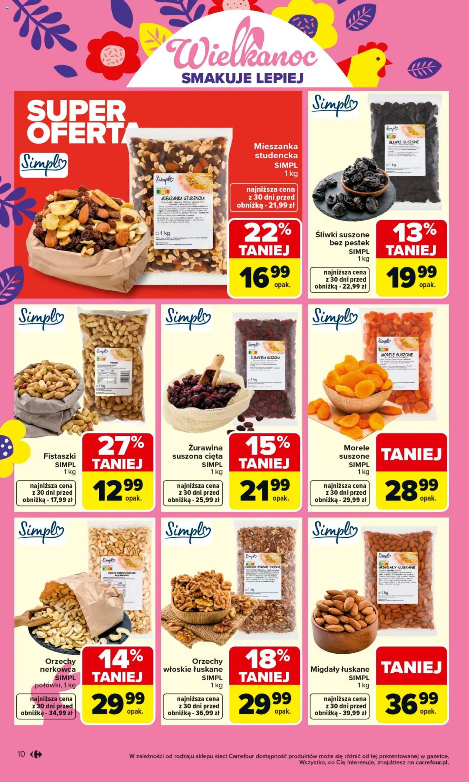 Carrefour gazetka od 16.03.2026 | Strona: 12 | Produkty: Orzechy włoskie, Morele, Żurawina, Śliwki suszone