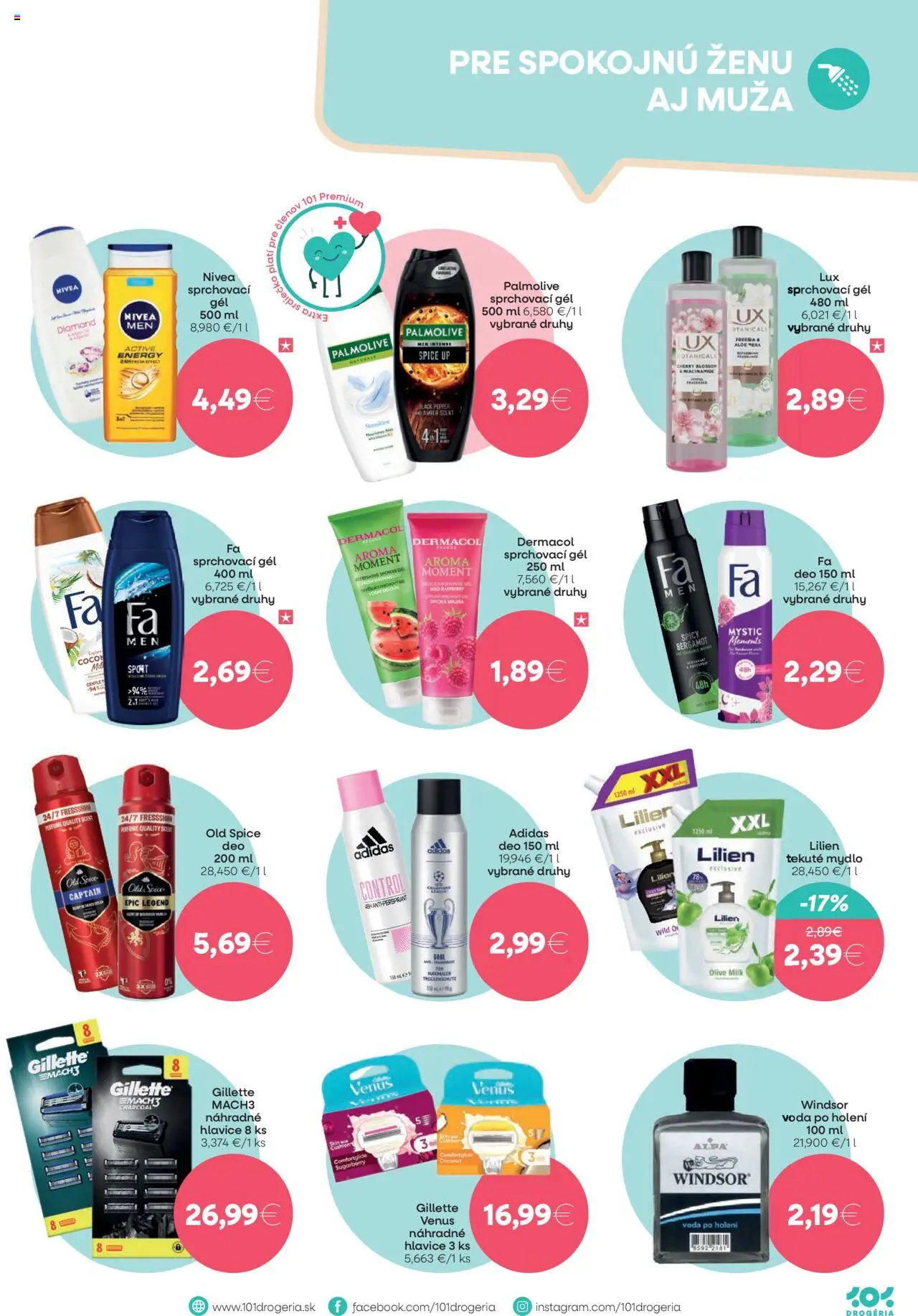101 drogerie leták │ platný od 20.08.2025 | Strana: 5 | Produkty: Nivea, Voda po holení, Mydlo, Adidas