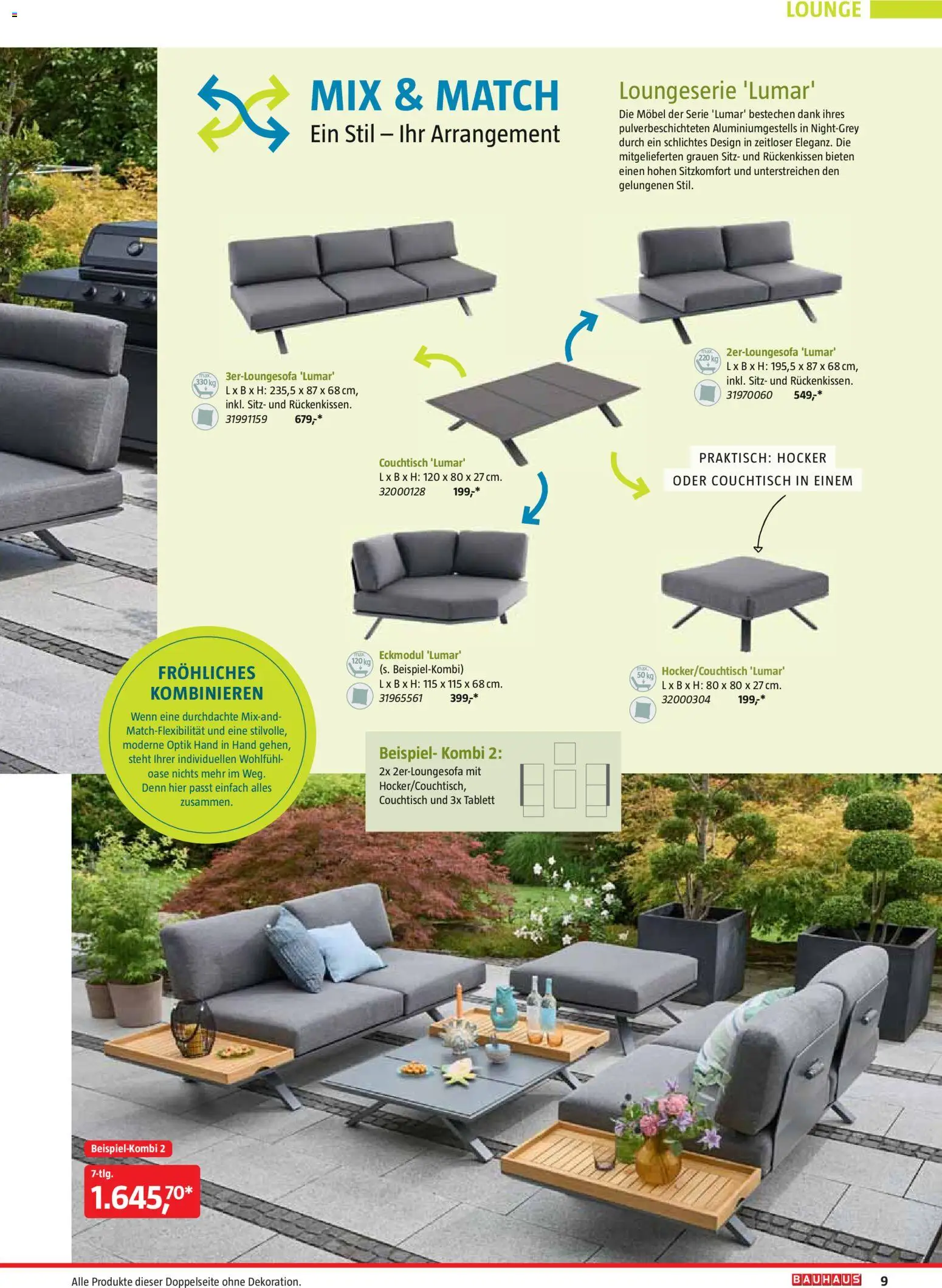 Bauhaus Freizeit im Garten gültig ab 01.05.2026 | Seite: 9 | Produkte: Couchtisch