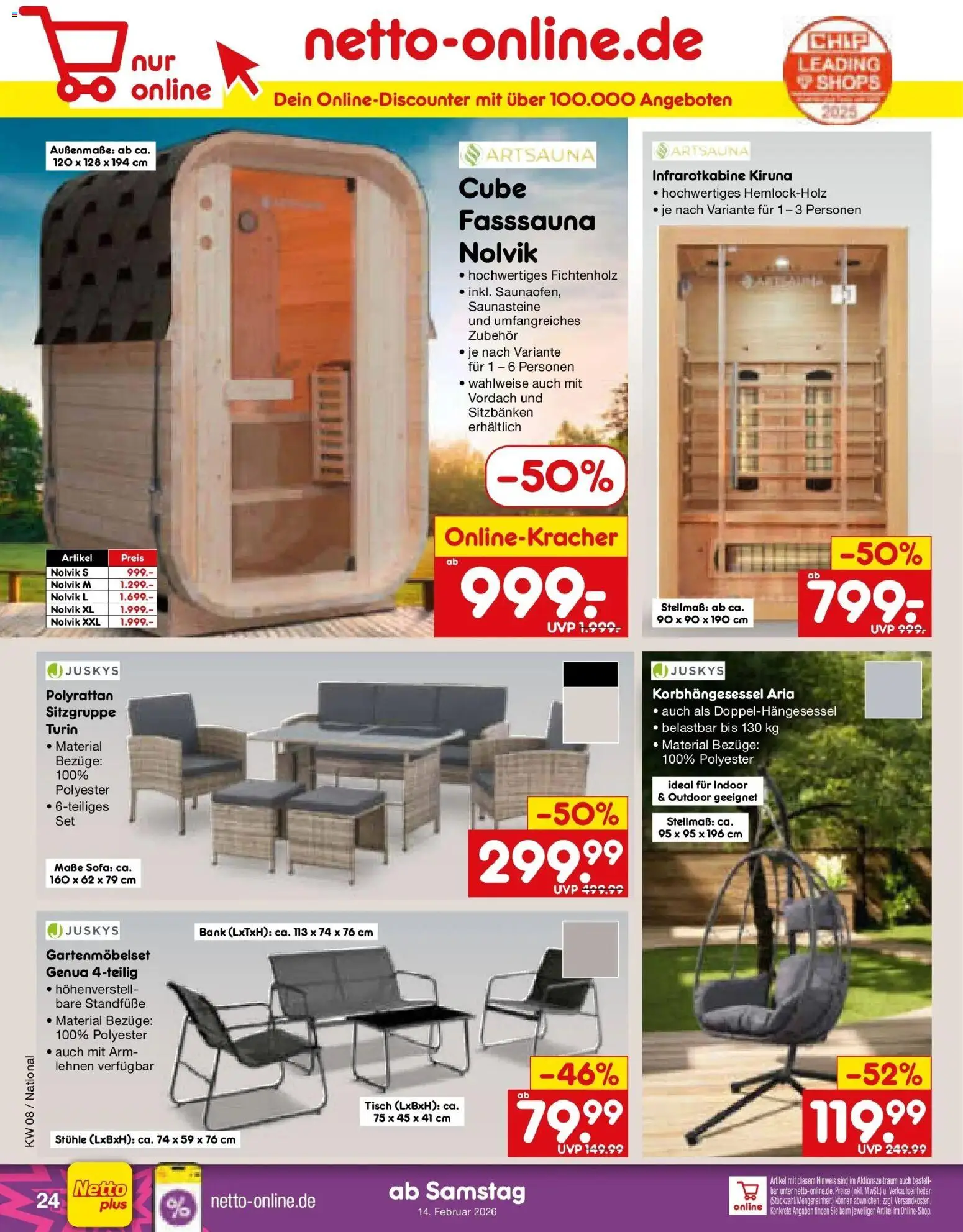 Netto Marken-Discount prospekt Rodewisch	 – gültig ab 16.02.2026 | Seite: 36 | Produkte: Sofa, Tisch