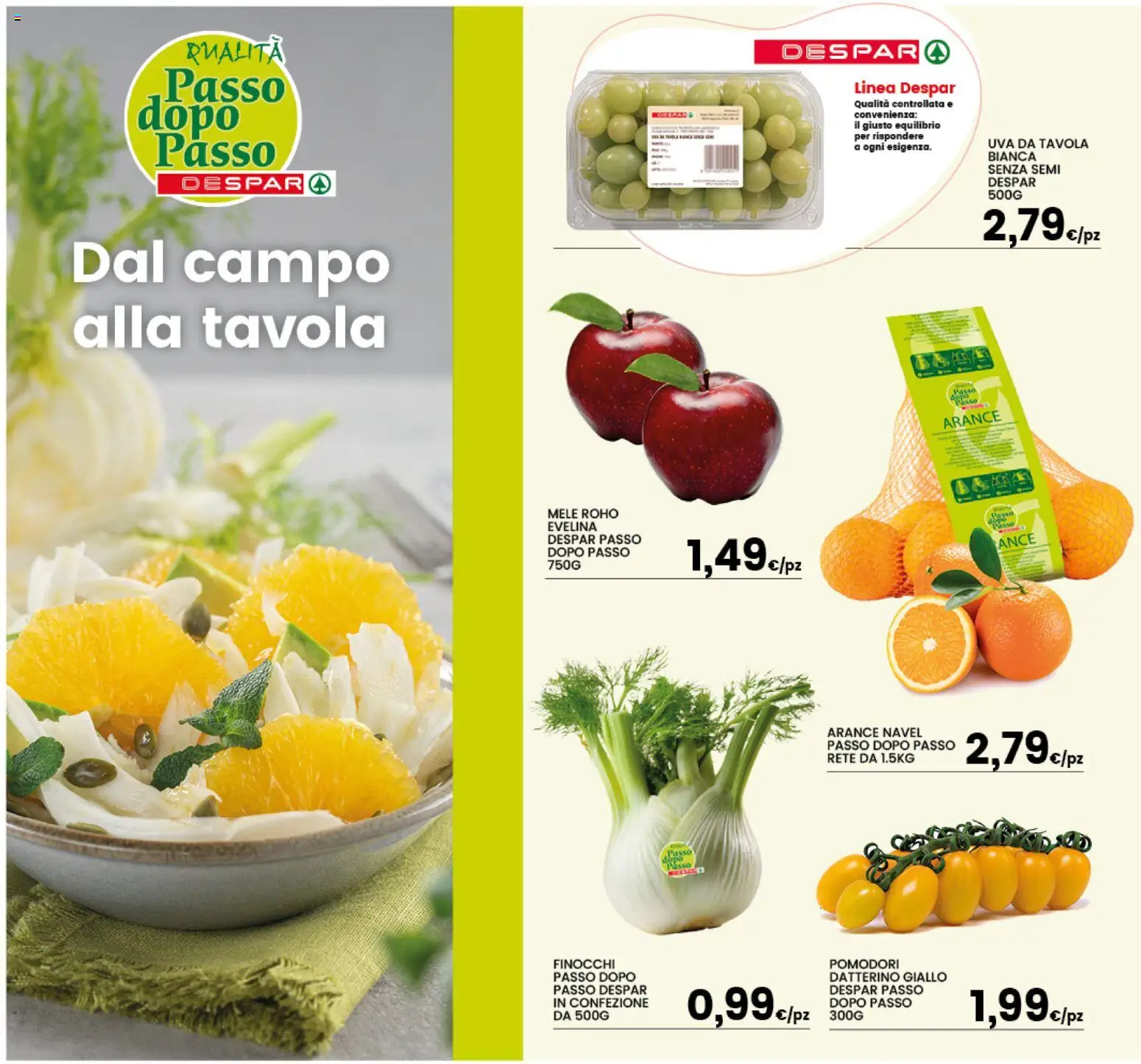 Volantino Interspar del 16.03.2026 | Pagina: 12 | Prodotti: Mele, Pomodori, Uva, Finocchi