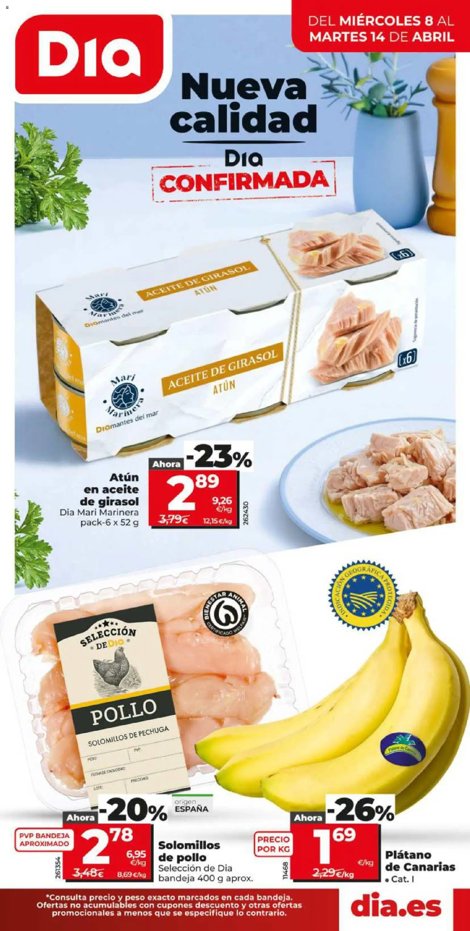 Dia - folleto Market │ válido desde el 08.04.2026 | Página: 1 | Productos: Aceite, Aceite de girasol, Peso, Bandeja