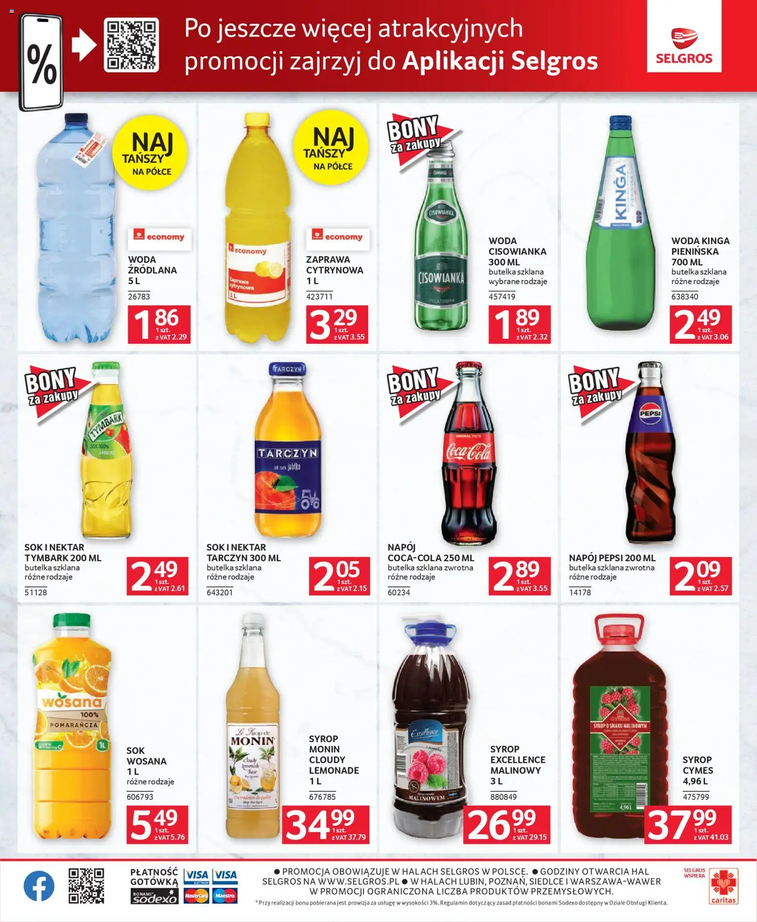 Selgros cash&carry Gazetka - Oferta dla gastronomii od 08.01.2026 | Strona: 14 | Produkty: Syrop, Pepsi, Coca cola, Sok