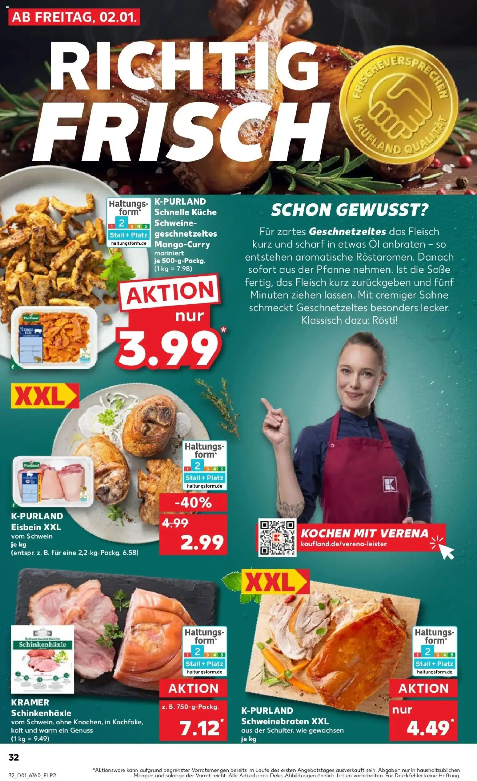 Kaufland prospekt Bad Windsheim	 – gültig ab 05.01.2026 | Seite: 32 | Produkte: Öl, Soße, Sahne, Fleisch